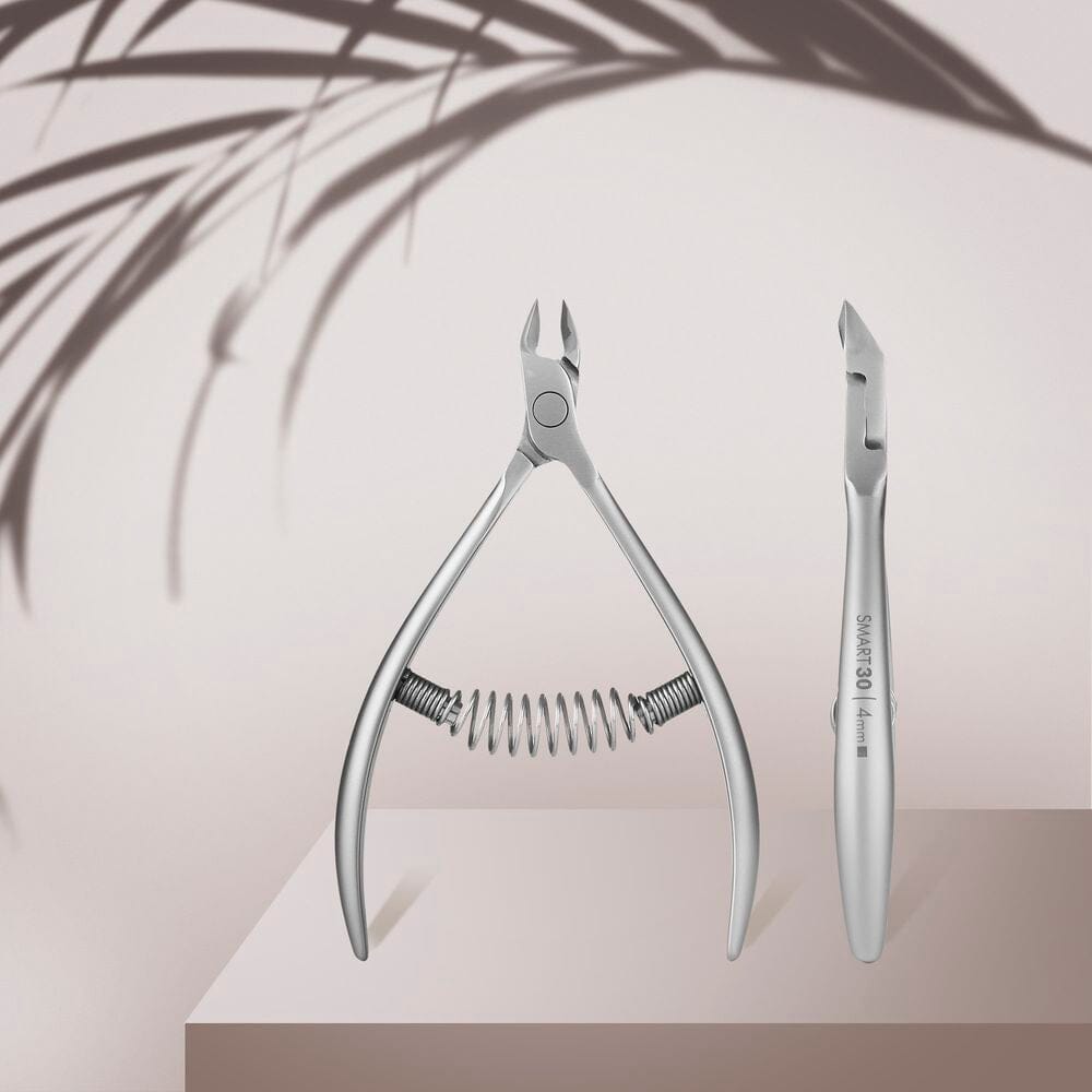 Staleks Professional Cuticle Nippers SMART 30 (4mm) - Precision Nail Care Tool for Manicure & Pedicure - Perfect for Salon Professionals & Home Use