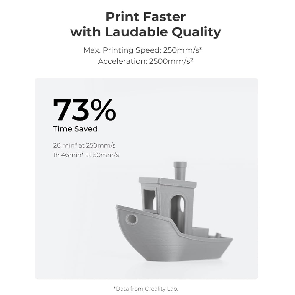 Creality Ender 3 V3 SE 3D Printer with Auto Leveling | 250mm/s High Speed Printing | CR Touch Sensor | Sprite Direct Extruder | Dual Z & Y Axis | 8.66x8.66x9.84in Build Volume | Perfect for Home DIY, Prototyping & Hobby Projects