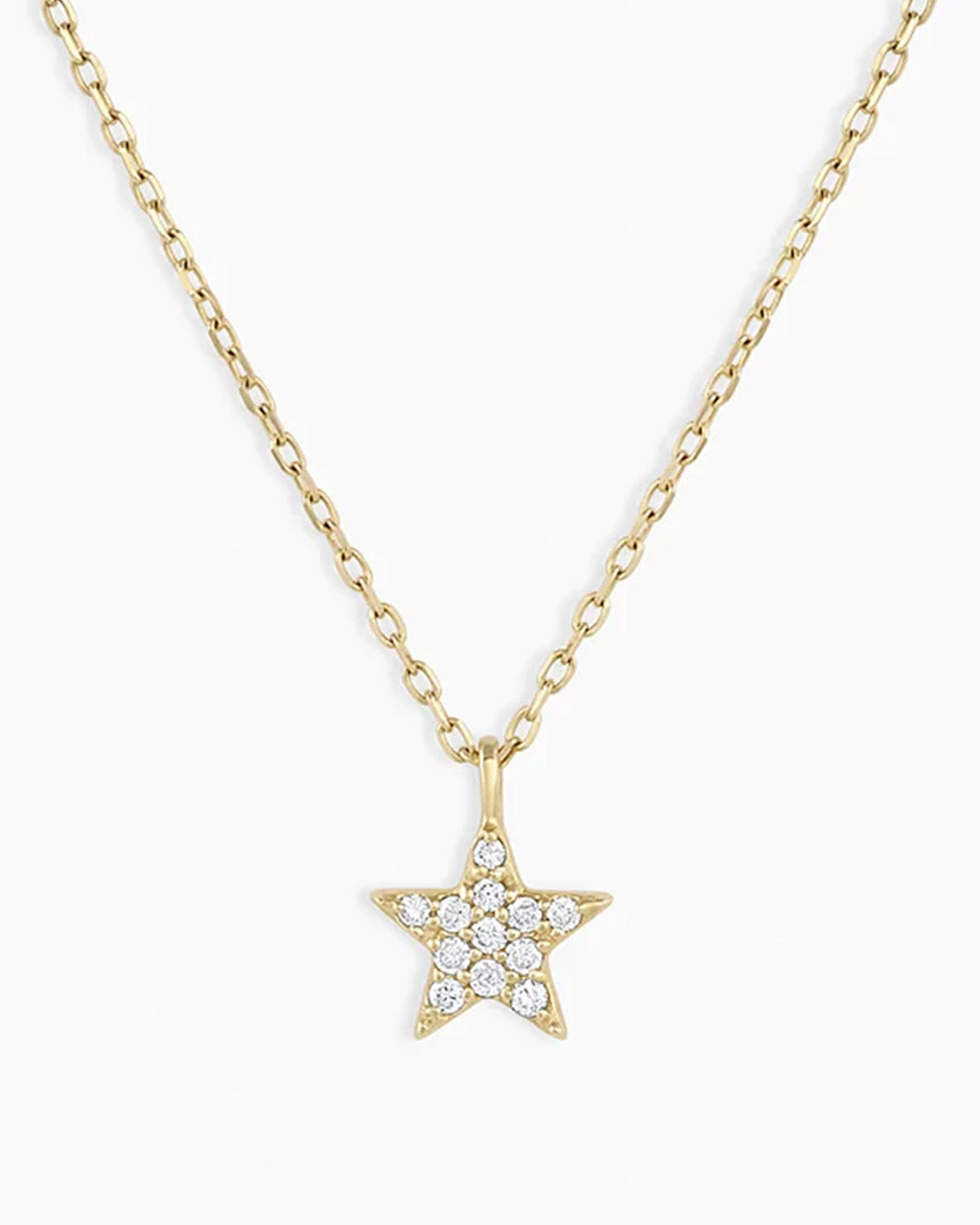 Sparkling Diamond Star Necklace for Women - 14K Gold Plated Elegant Pendant Jewelry - Perfect for Birthday, Anniversary, Valentine's Day Gifts & Everyday Wear