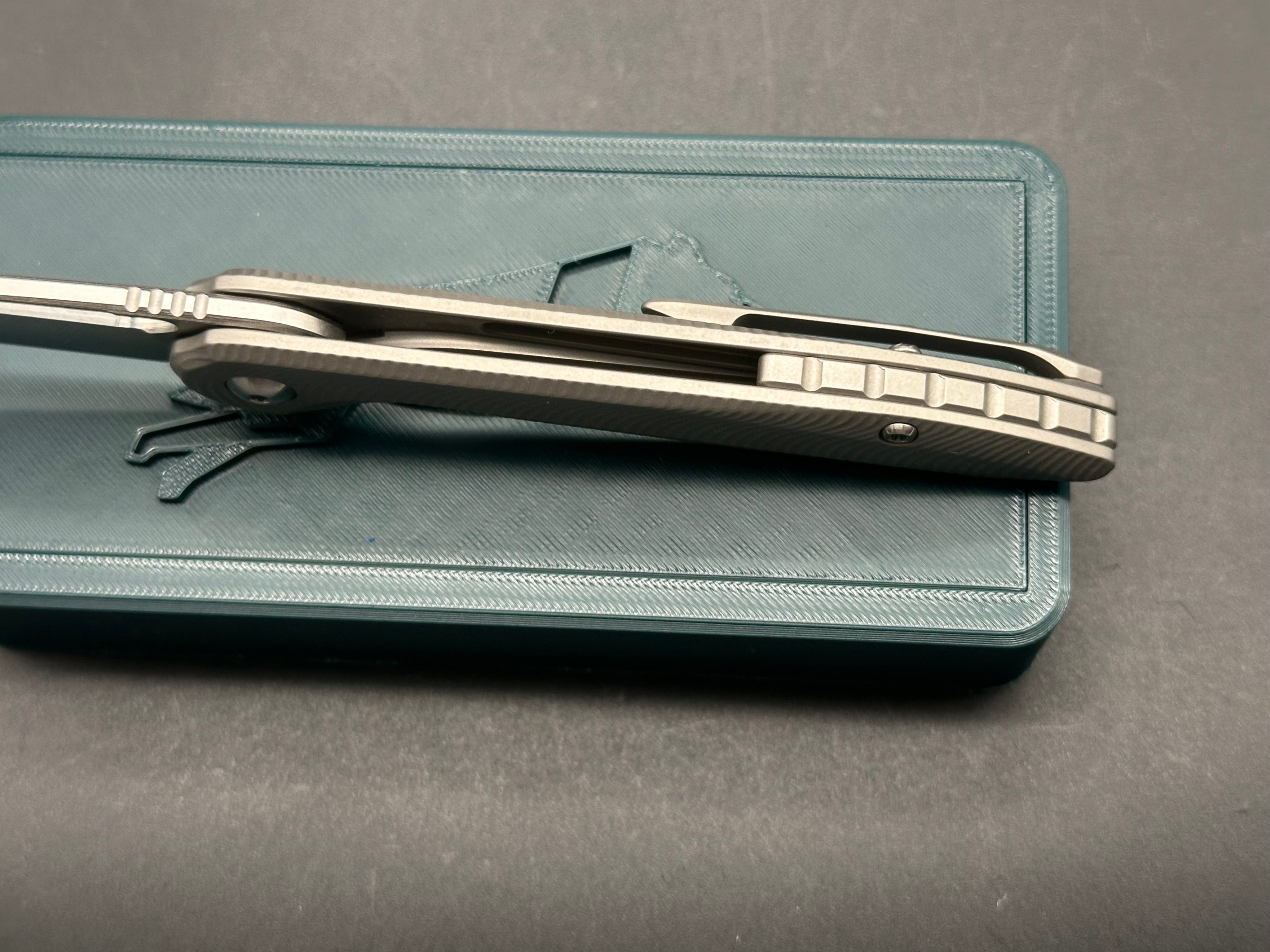 Boos Blades Custom Aero Flipper Knife - Premium EDC Pocket Knife for Outdoor, Camping & Everyday Carry | Smooth Flipper Action & Durable Titanium Handle