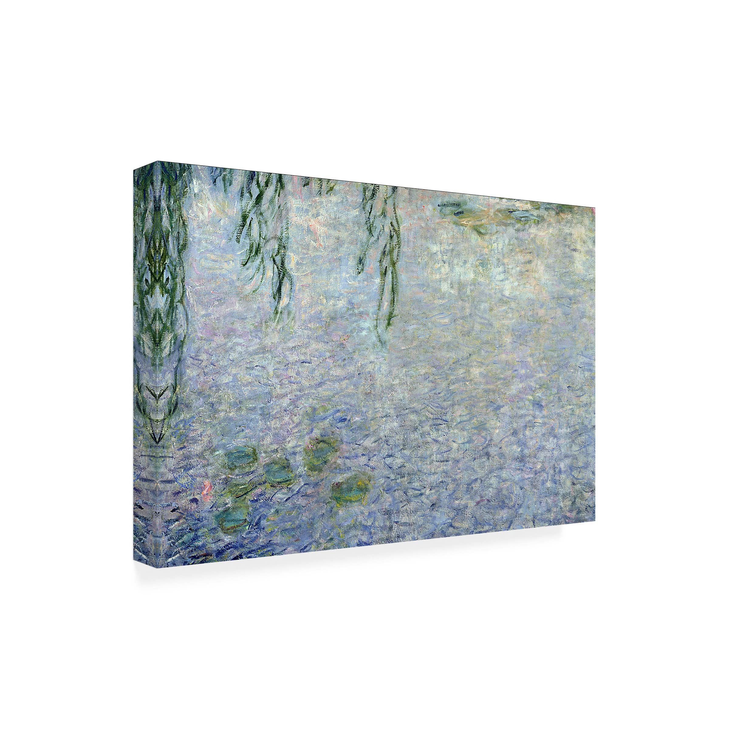 Claude Monet 'Waterlillies Morning II' Waterproof Canvas Art Print - Outdoor All-Weather Wall Decor for Garden, Patio & Living Room