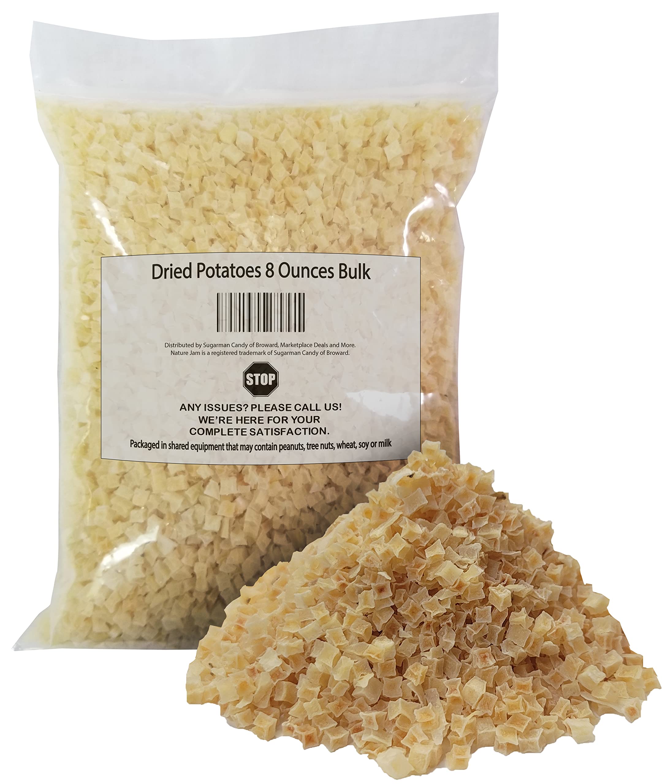 8oz Bulk Dried Potatoes for Soup, Dehydrated Emergency Food Storage & Camping - Lightweight, Long Shelf Life for Preppers, Hikers & Outdoor Cooking