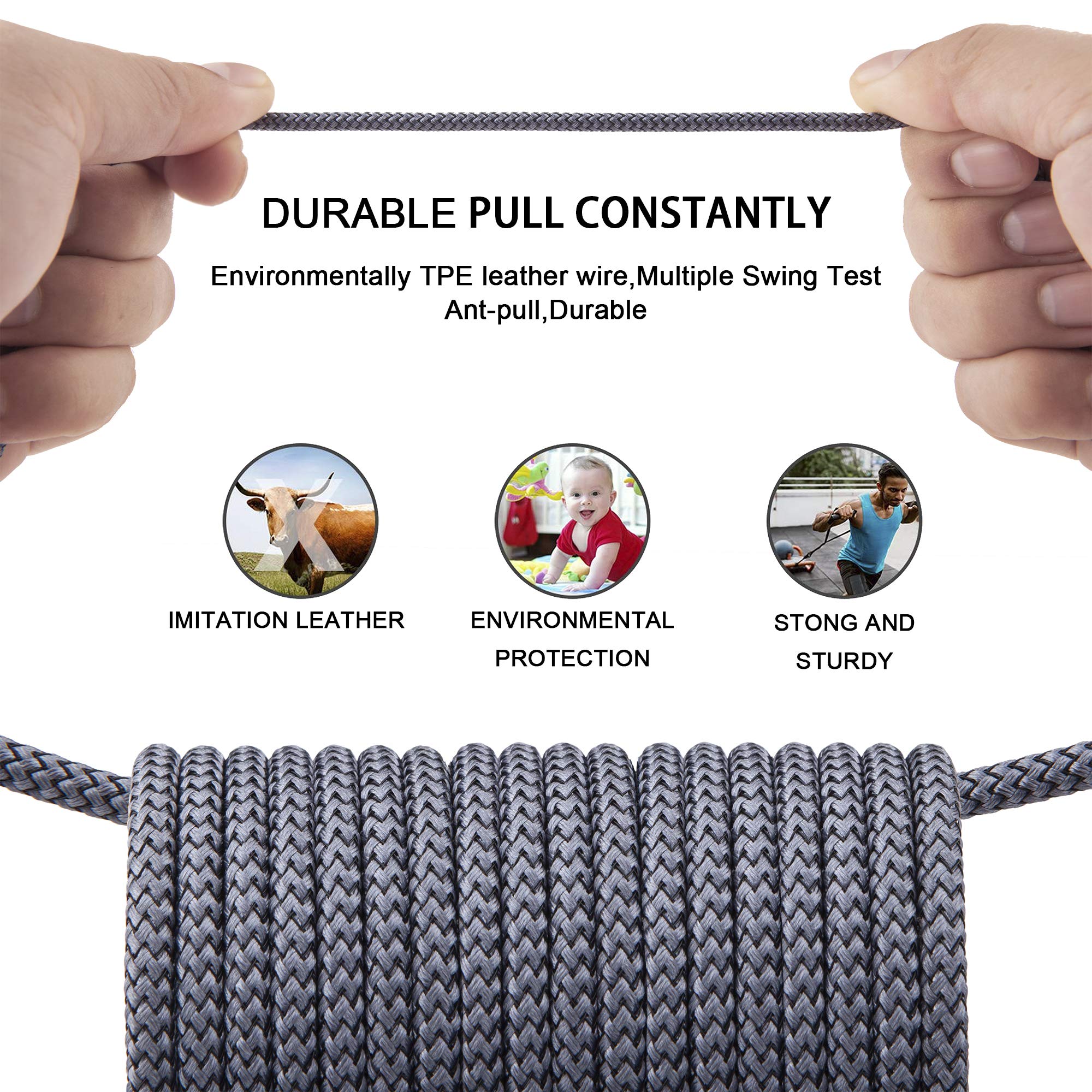 FEEL2NICE MFi Certified iPhone Charger Cable (3 Pack 6FT) - Durable Nylon Braided Lightning Cable for iPhone 14/13/12/11/X/8/7, Fast Charging USB Cable - Perfect for Home, Office, Car & Travel Use