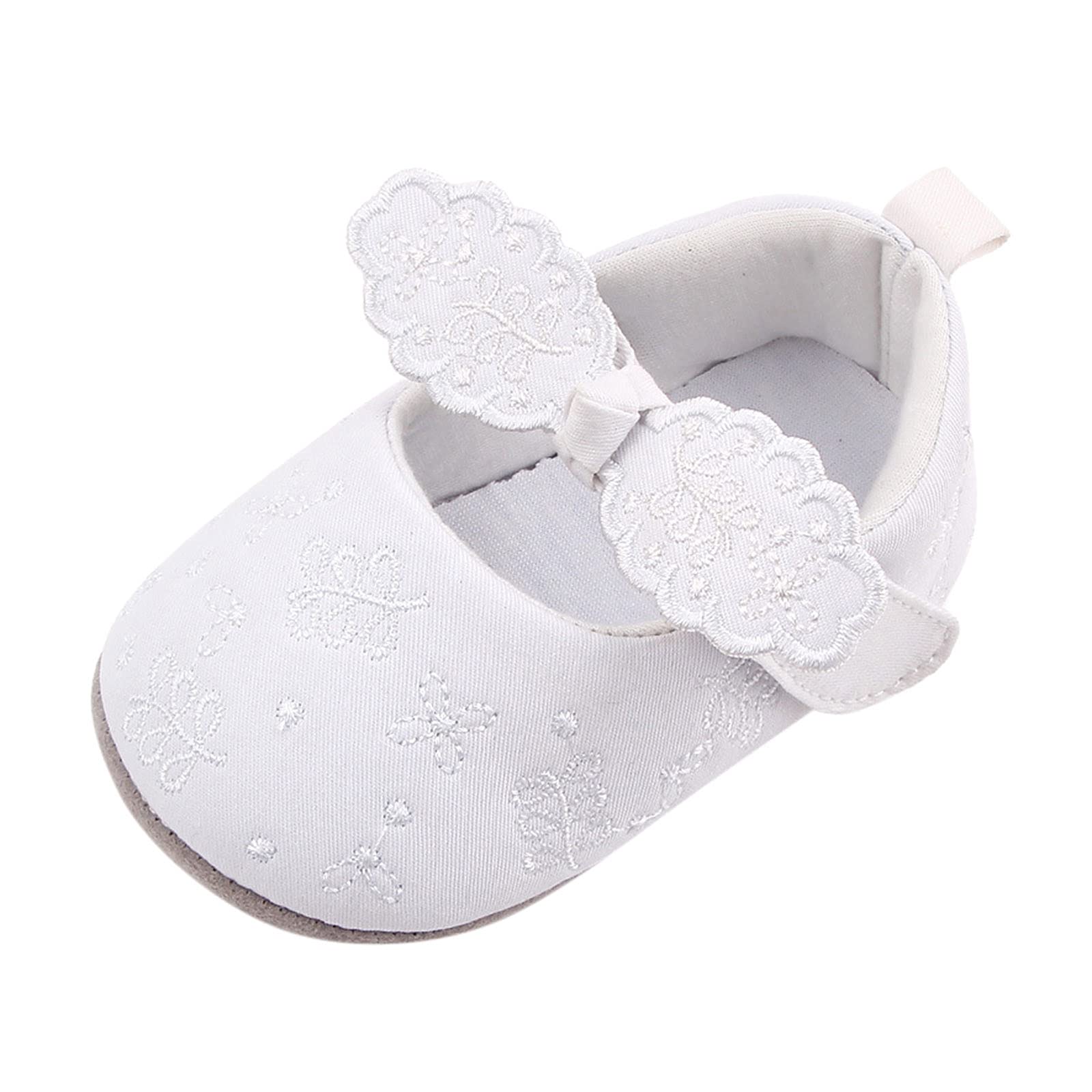 Soft Princess Baby Non-Slip Walking Shoes for Girls - Floral First Walkers for Casual Outings