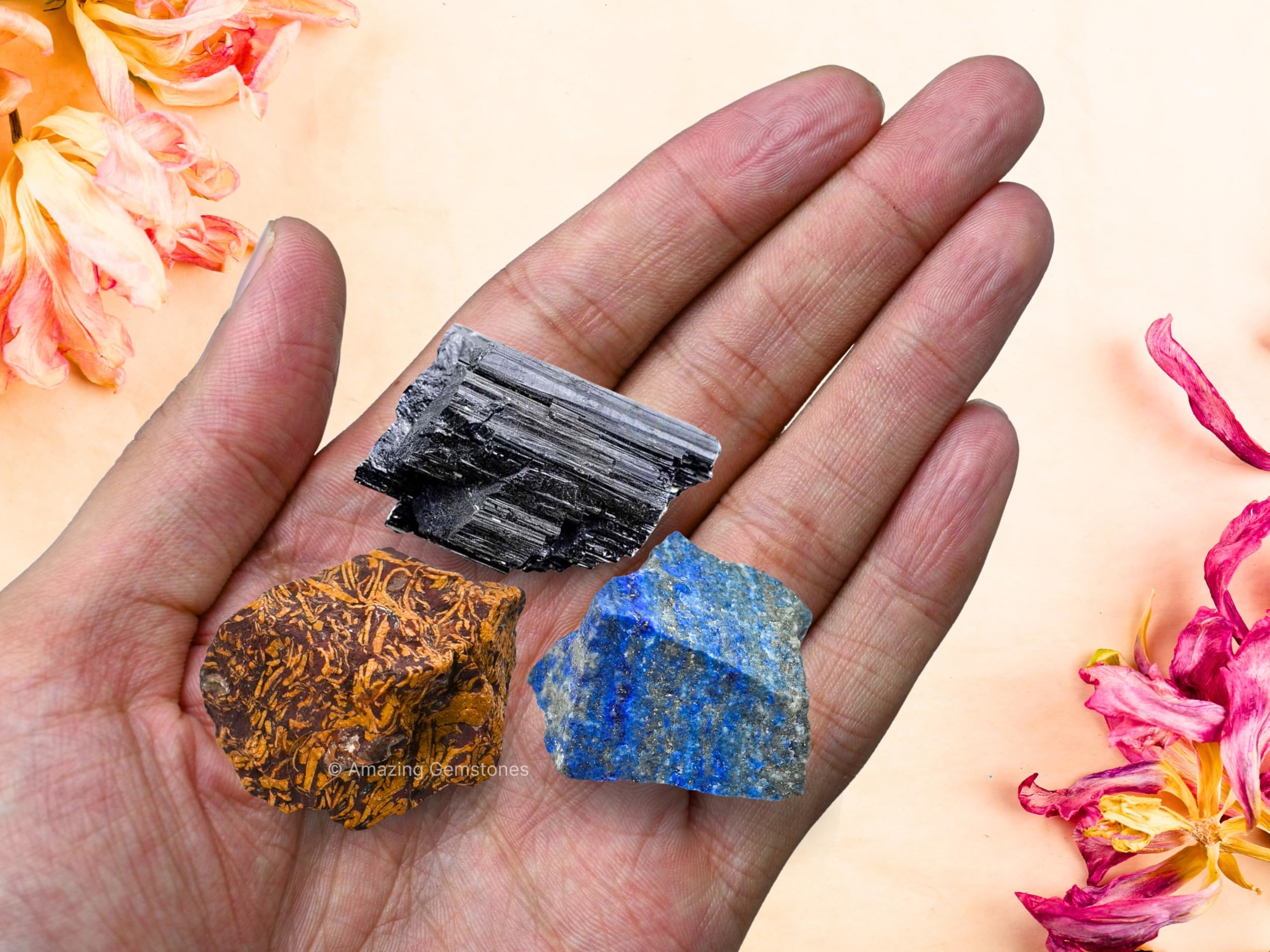 Taurus Zodiac Healing Crystal Set - 3 Raw Gemstones for Astrology, Chakra Balancing & Energy Healing | Perfect Birthday, Anniversary Gift for Women, Men, Mother & Father | Includes Information Card | Ideal for Meditation, Home Decor & Spiritual Wellness