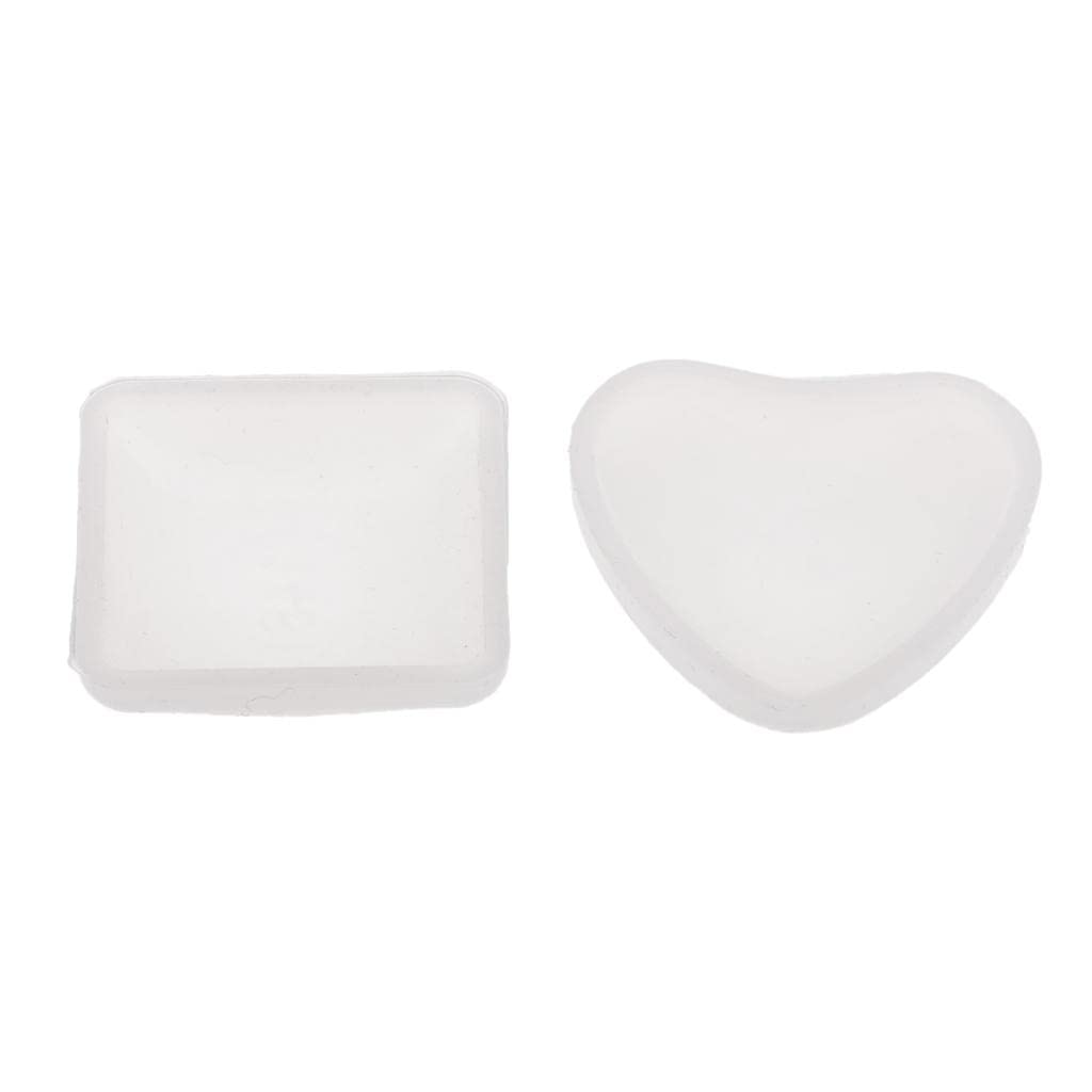 Enakshi 2-Piece Square Heart Silicone Mold for Resin Jewelry Making - DIY Cabochon Pendant Molds - Craft Supplies for Earrings, Necklaces & Keychains - Perfect for Resin Art, DIY Gifts & Home Decor Projects