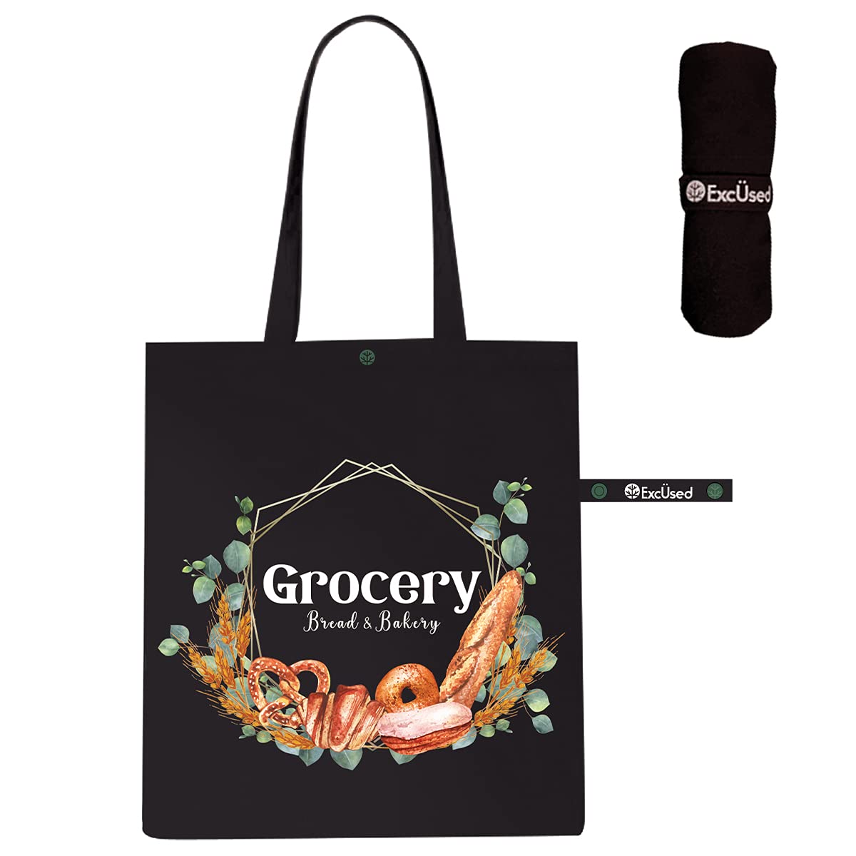 Foldable Reusable Grocery Tote Bags - Eco-Friendly Canvas Shopping Bags for Frozen Food, Dry Goods, Fruits, Meat & Bread - Perfect for Grocery Shopping, Farmers Market & Picnic Use