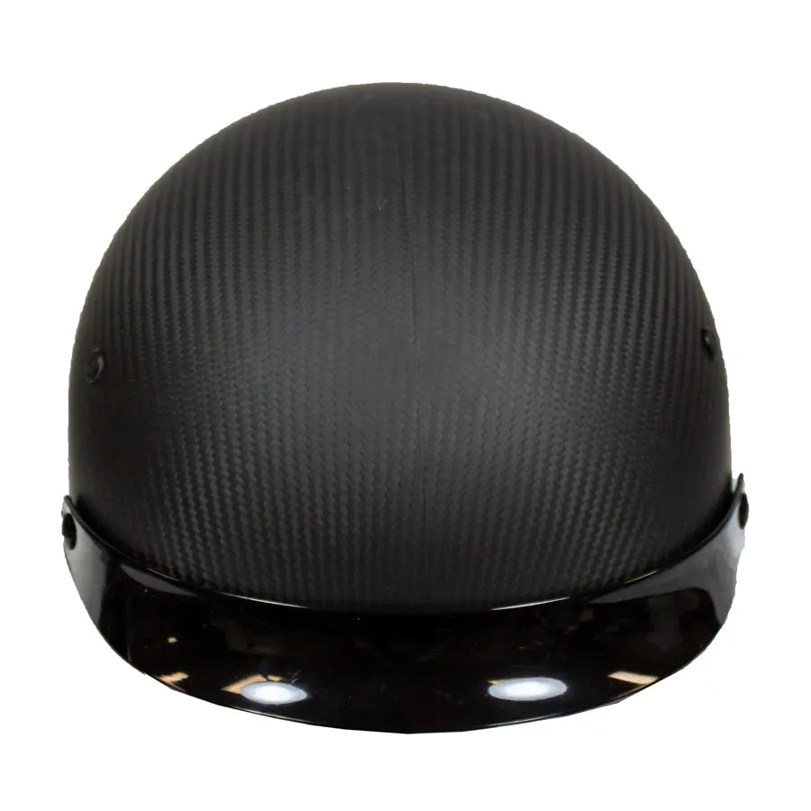 VOSS 707 Cruise Carbon Fiber Motorcycle Half Helmet - Lightweight Matte Black DOT Approved for Men & Women - Perfect for Cruiser, Touring & Urban Riding