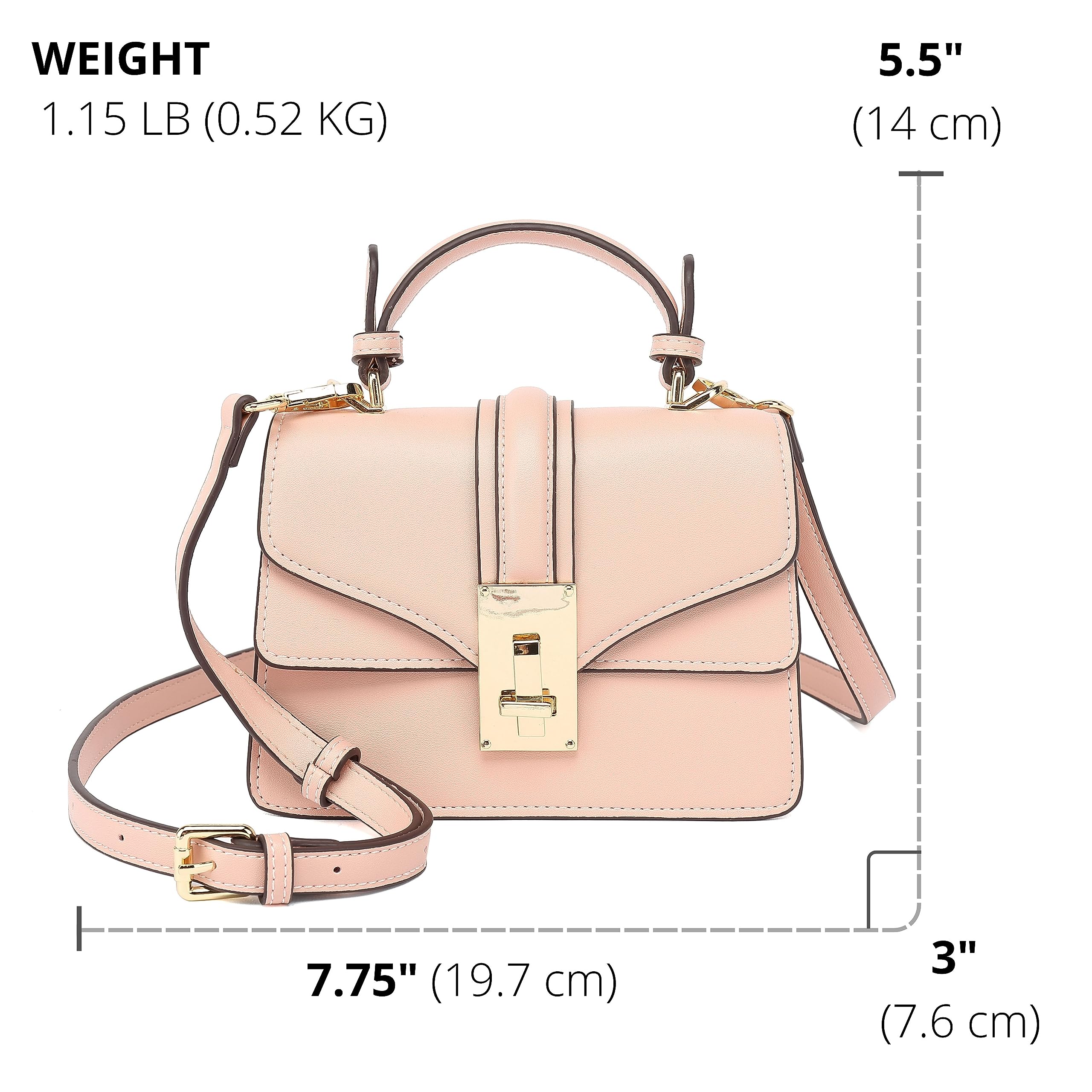 Scarleton Women's Crossbody Bag - Structured Mini Satchel Purse with Top Handle Shoulder Strap (H2077) | Fashionable Everyday Handbag for Work, Travel & Casual Outings