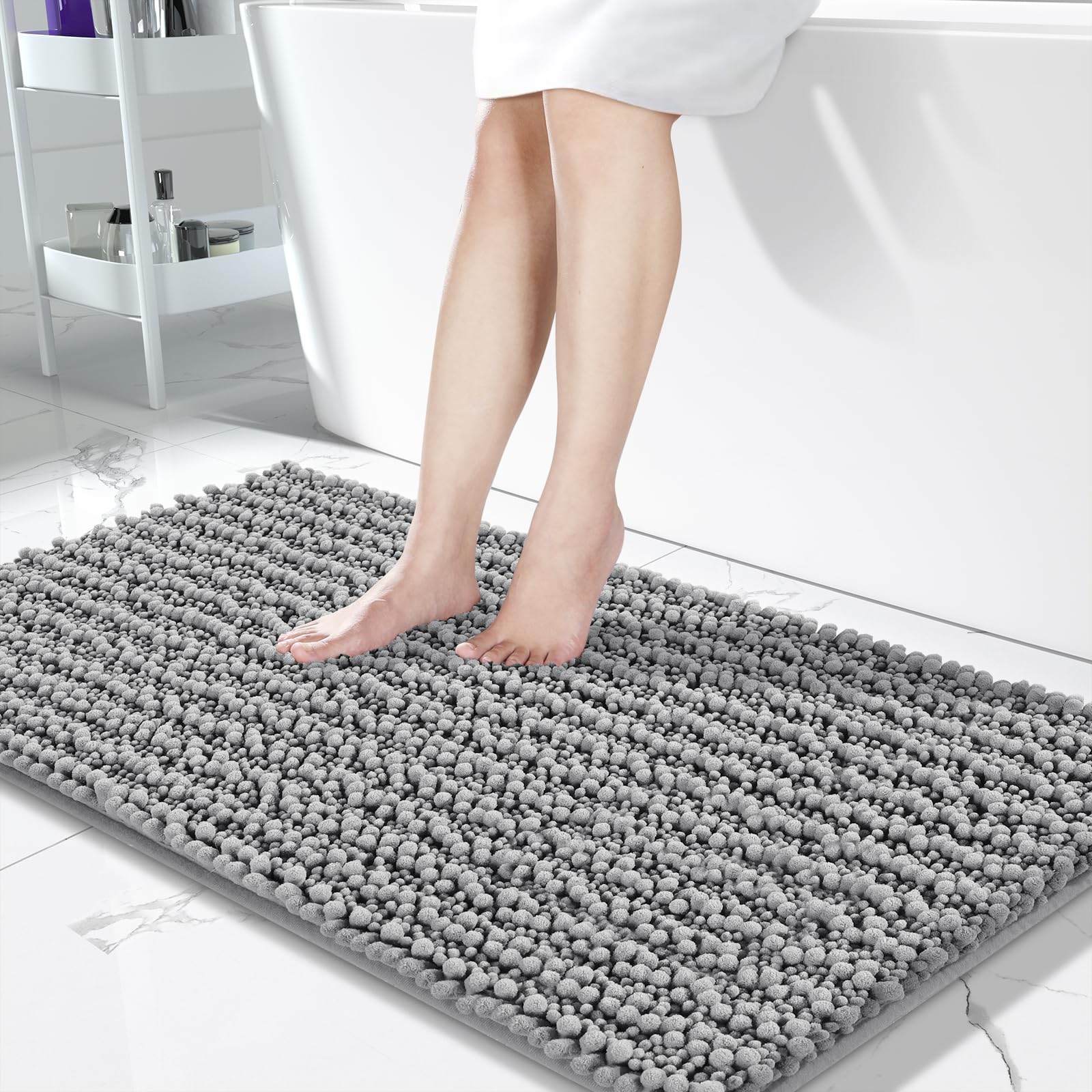 Yimobra Extra Soft Absorbent Chenille Bath Rug Mat - 55.1