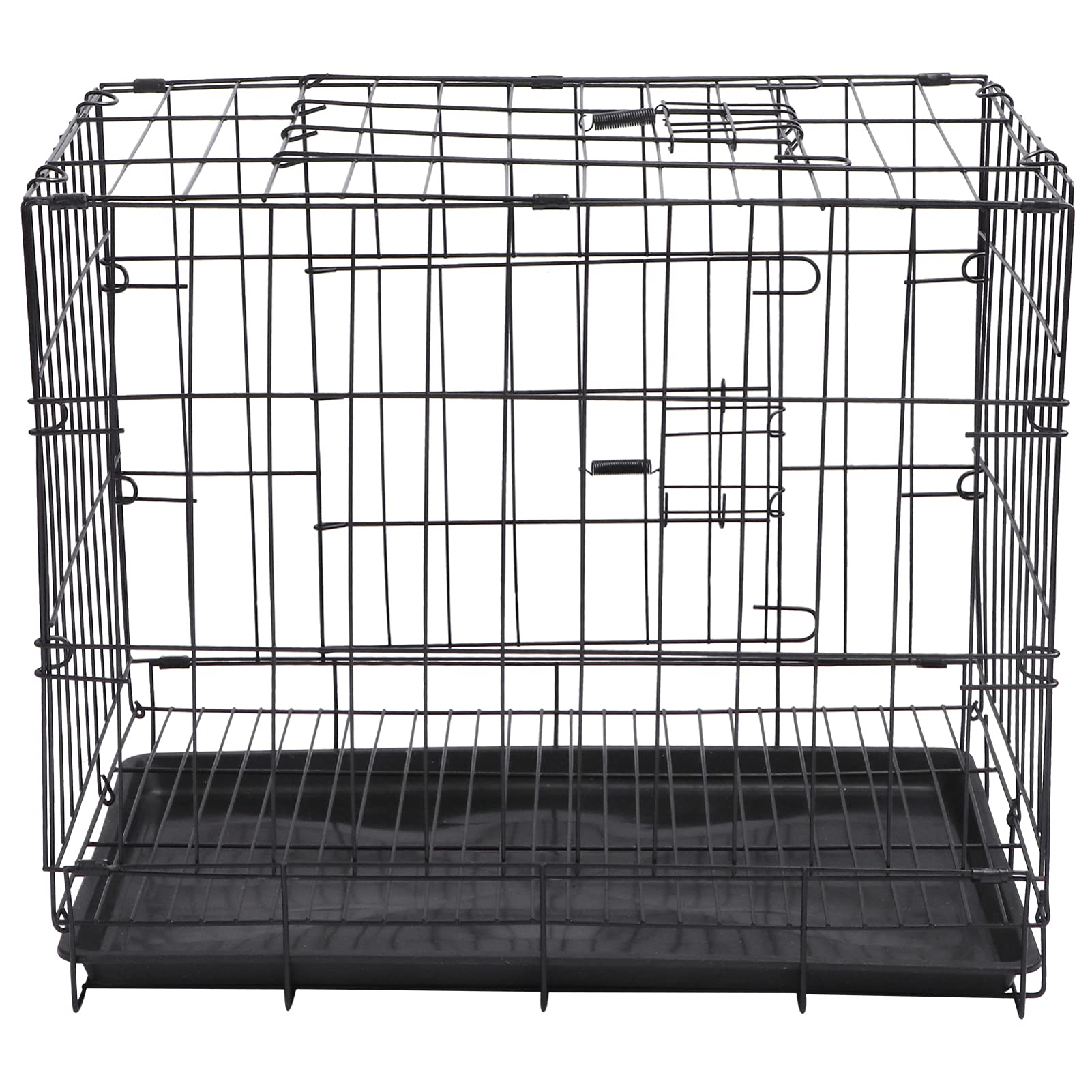 Balacoo Foldable Wire Dog Crate with Removable Tray - Portable Pet Kennel for Small & Medium Dogs, Cats & Rabbits - Perfect for Travel, Home & Training Use