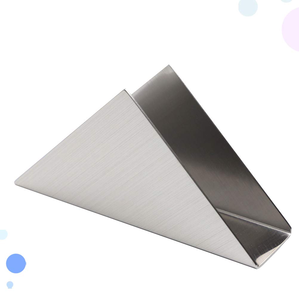 Cabilock Triangle Desktop Tissue Holder - Stylish Napkin Stand & Paper Towel Rack for Office, Kitchen, or Home Decor (White) - Perfect for Desk Organization, Dining Table, and Bathroom Storage