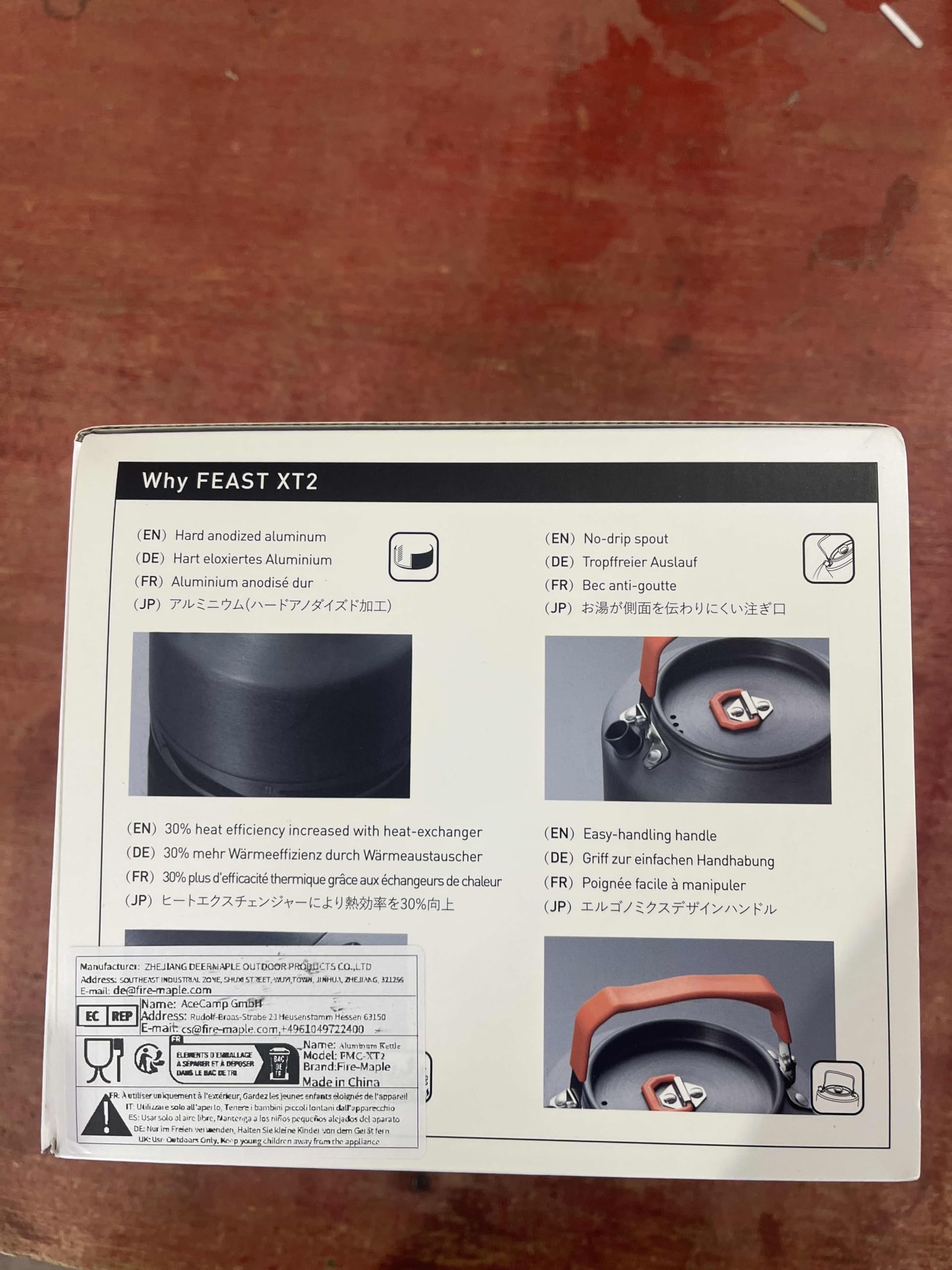 Fire-Maple XT2 Camping Tea Kettle - Lightweight Hard Anodized Aluminum & Stainless Steel Water Boiler for Coffee, Tea & Outdoor Cooking | Portable Cookware Set for Hiking, Backpacking & Picnics | Easy to Clean & Durable Design | Perfect for Camping Trips & Emergency Preparedness