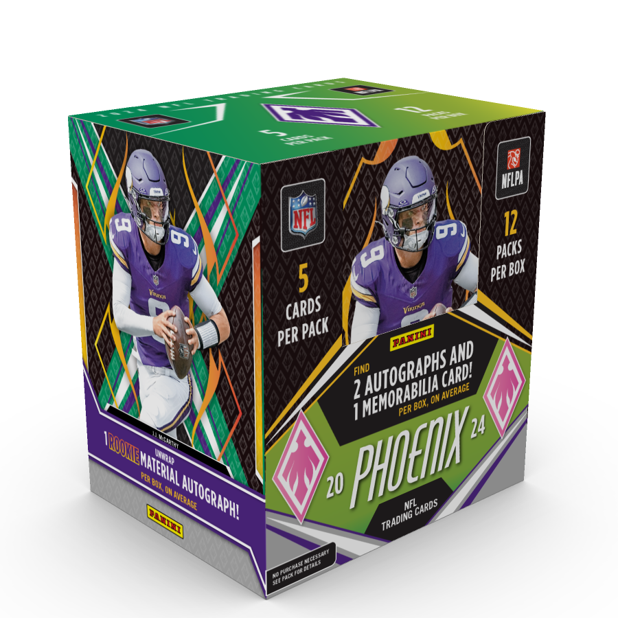 2024 Panini Phoenix Football Hobby Box - 24 Packs with Autographs & Memorabilia Cards - Perfect for NFL Collectors & Fantasy Football Fans - Great for Trading, Collecting, and Game Day Excitement
