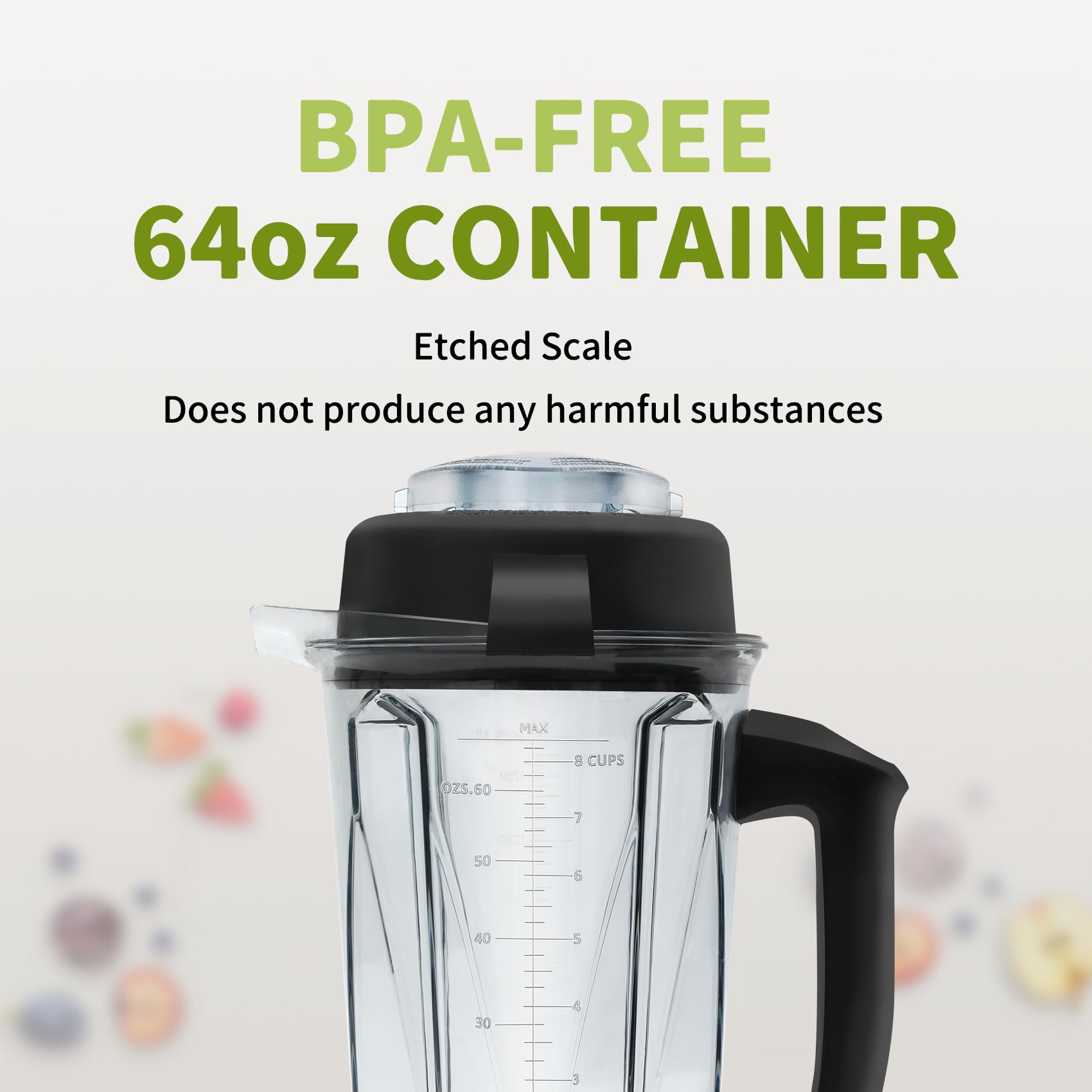 Vitamix Blender Pitcher and Tamper 64 oz - Replacement Jar for 5200, 5000, 6300, 7500, Pro500, 750, VM0103 - Compatible with Classic, Legacy, Explorian & Professional Series - 3-Year Warranty - Perfect for Smoothies, Soups & Nut Butters