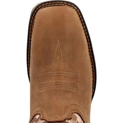 Rebel by Durango Desert Camo Pull-On Western Boots for Men - Comfortable Cowboy Work Boots for Ranch, Riding & Outdoor Adventures