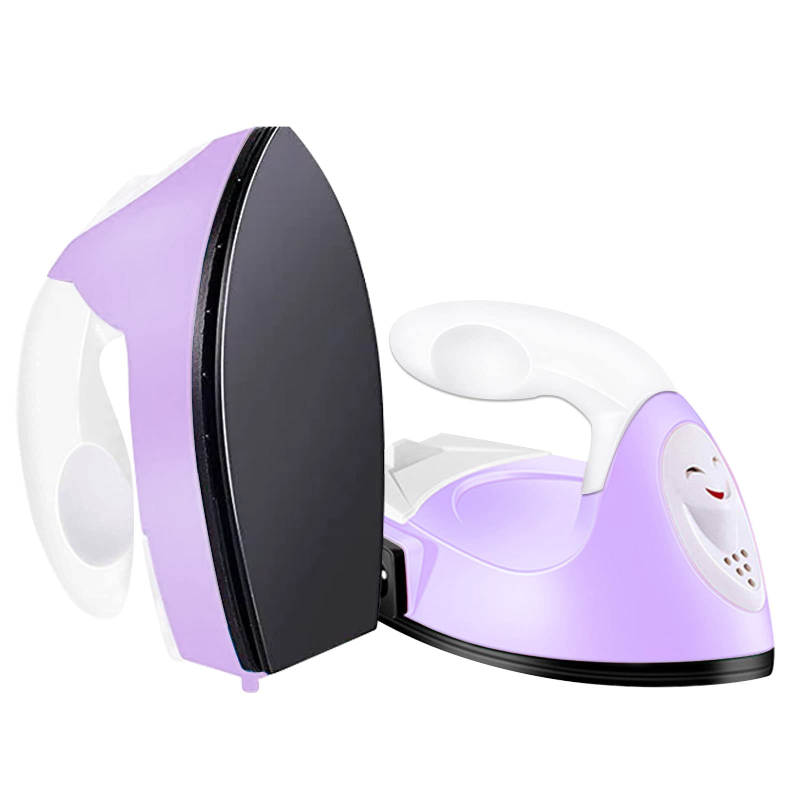 Portable Mini Heat Press Machine for DIY Crafts - Light Purple Small Iron with Charging Base for T-Shirts, Hats, Bags & Shoes | Perfect for Heat Transfer Vinyl Projects at Home, School or Small Business