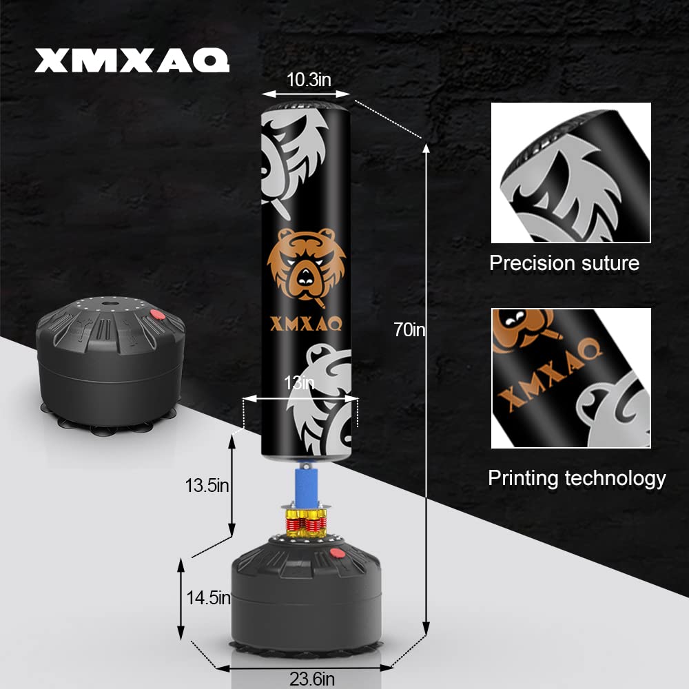 Freestanding Heavy Duty Punching Bag with Stand for Adults & Youth - Suction Cup Base for Stability - Perfect for Home, Office & Gym Workouts - Boxing, Kickboxing & MMA Training Equipment