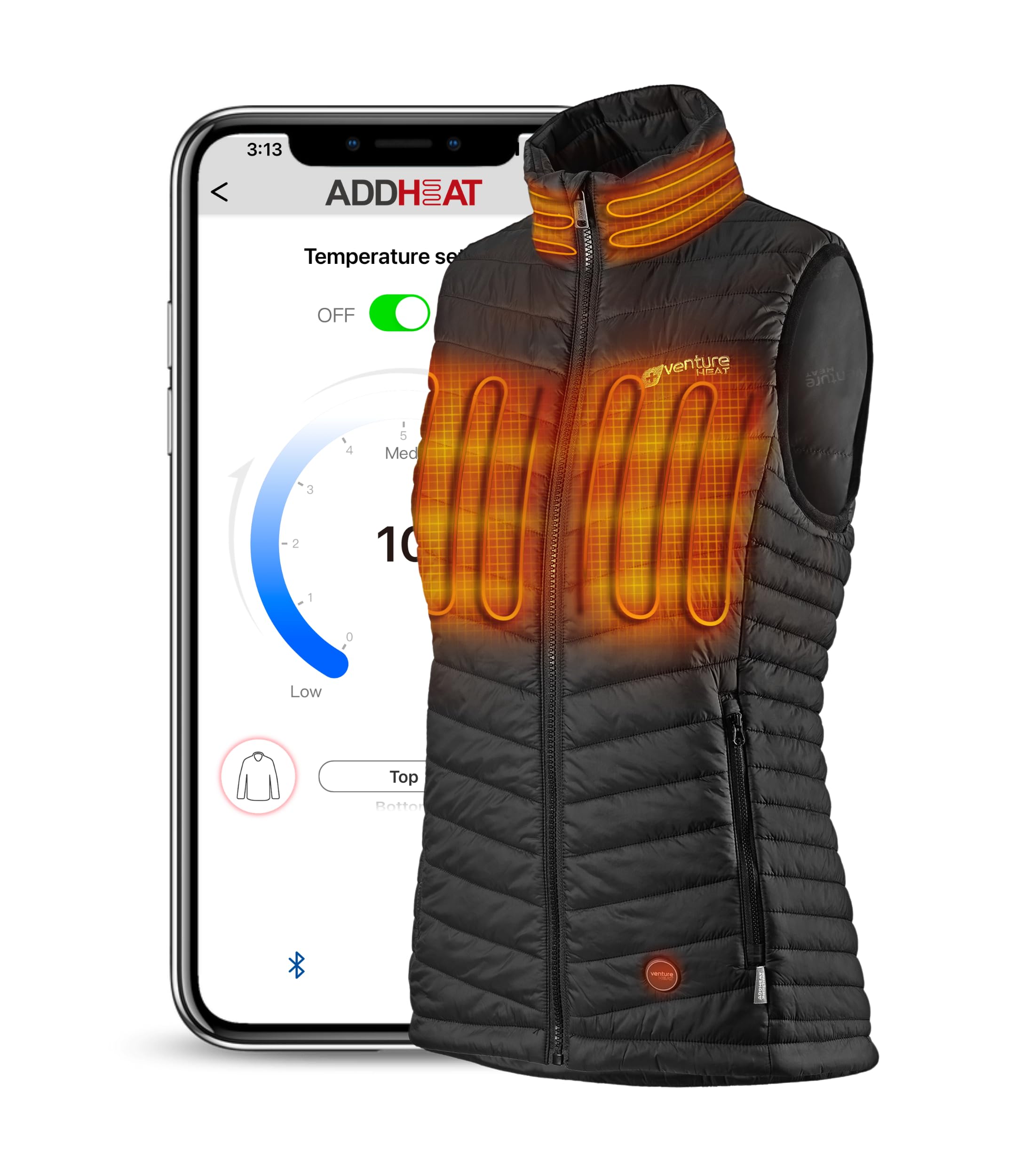 Women's Heated Vest with Rechargeable Battery - 4 Zone Heating, Bluetooth App Control, Winter Insulated Puffer Jacket for Outdoor Activities, Hiking & Cold Weather