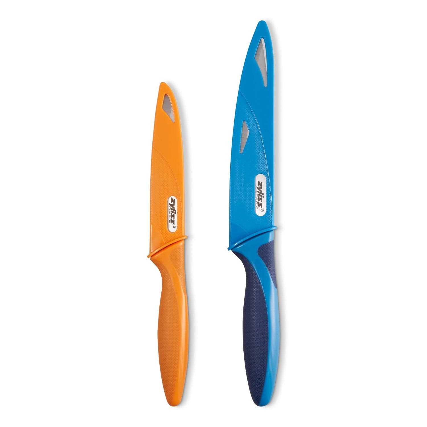 Zyliss 2-Piece Serrated Utility Knife Set - Sharp Stainless Steel Kitchen Knives for Slicing Bread, Fruits & Vegetables - Perfect for Home Cooking & Camping