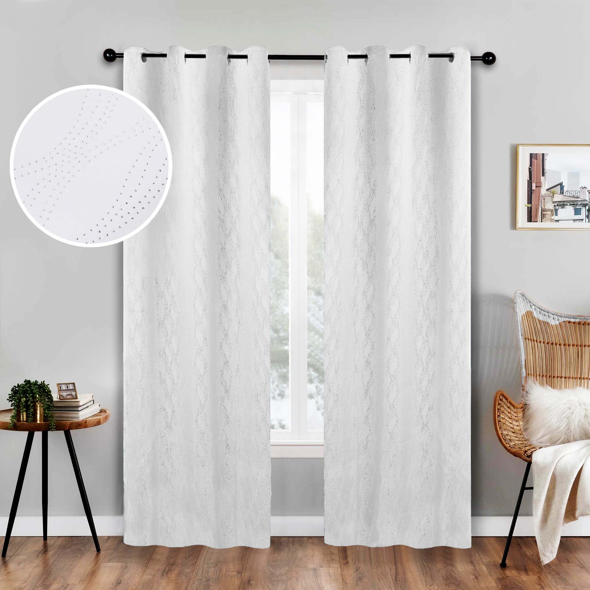 Zuri Textured Washable Blackout Curtains for Bedroom - Thermal Insulated Room Darkening Window Drapes (Set of 2 Panels) - Perfect for Nursery, Home Theater & Light Sleepers