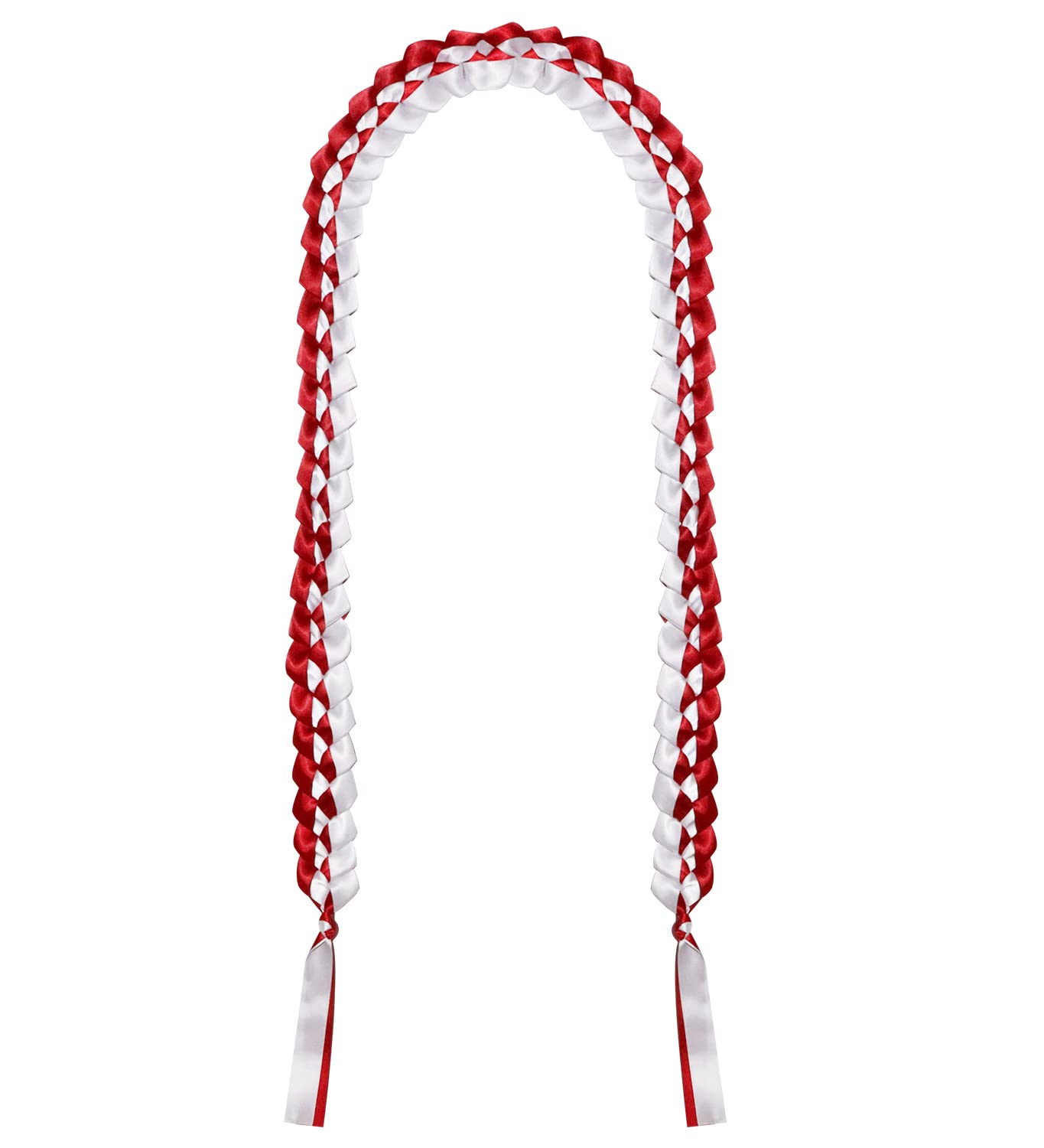 2023 Graduation Lei Penta Angel Braided Honor Cord - Red & White Graduation Ribbon Lei for High School & College Students - Perfect Gift for Grad Parties, Ceremonies & Decorations - Celebrate Achievements with Style!