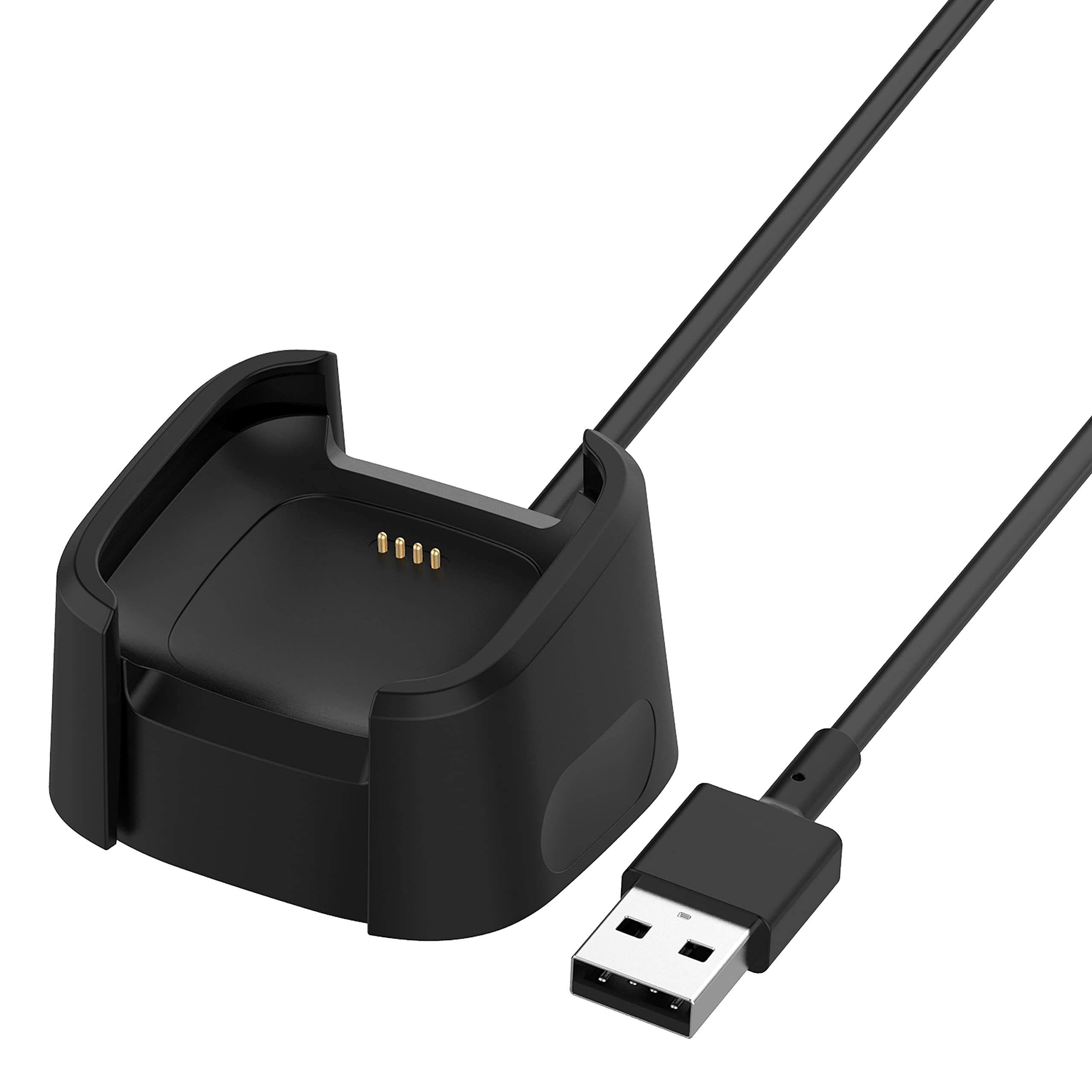 3.3Ft USB Charger Compatible with Fitbit Versa 2 - Anti-Slip Replacement Charging Dock & Smartwatch Stand (Not for Versa/Versa Lite) | Perfect for Home, Office & Travel Use