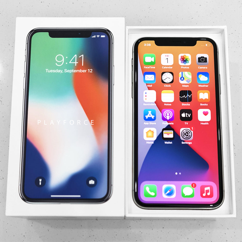 iPhone X 256GB Silver - Unlocked Smartphone with Face ID, 5.8