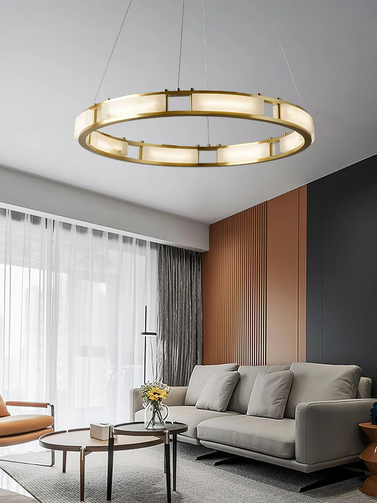Elegant Qatar Alabaster Chandelier - Handcrafted Luxury Crystal Ceiling Light Fixture for Dining Room, Living Room & Bedroom Decor