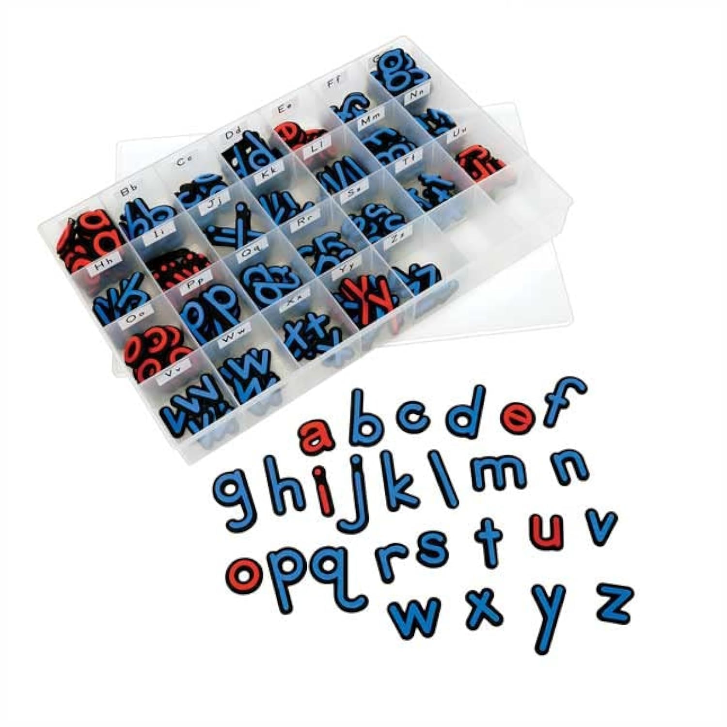 EZread Soft Touch Expanded Magnetic Letters with Storage Case - Alphabet Learning Kit for Kids, Classroom & Homeschool Supplies - Perfect for Spelling Practice & Early Reading Skills