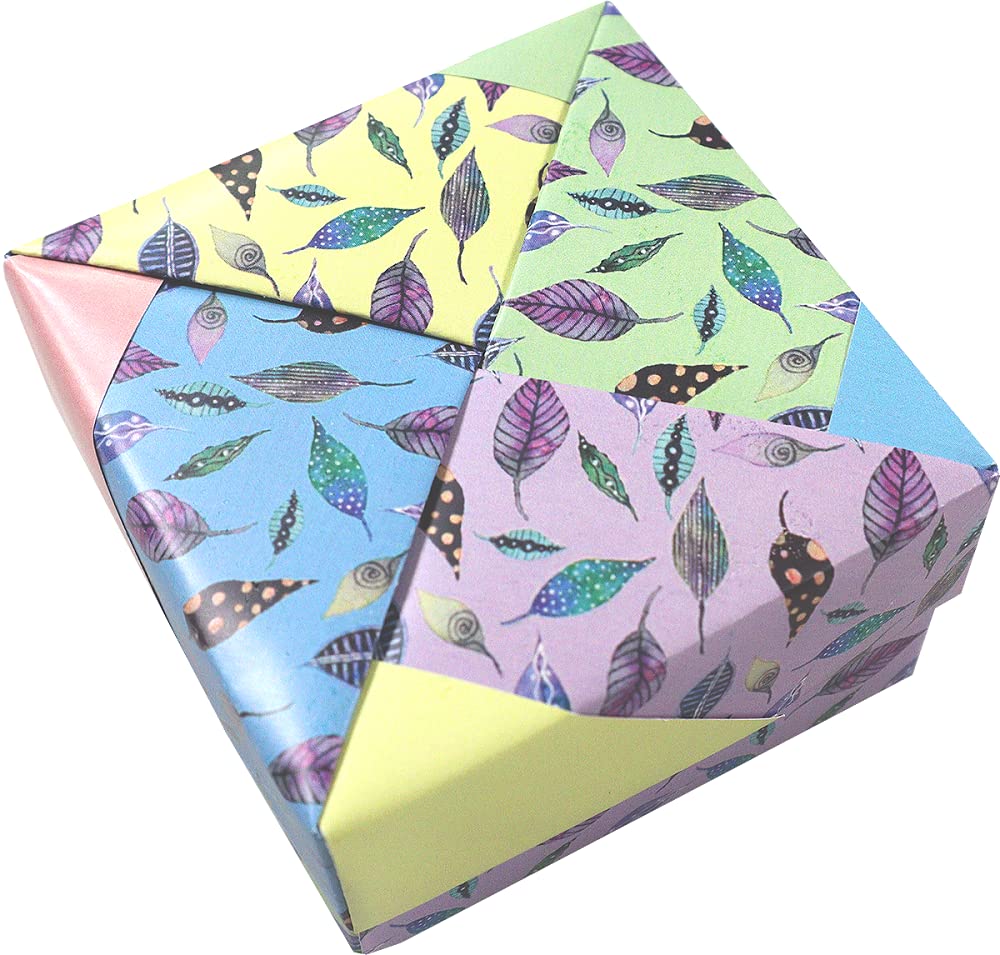Origami Paper Double-Sided Watercolor Leaves Pattern - 24 Sheets/Pkg (Y4533) for DIY Crafts, Scrapbooking & Gift Wrapping