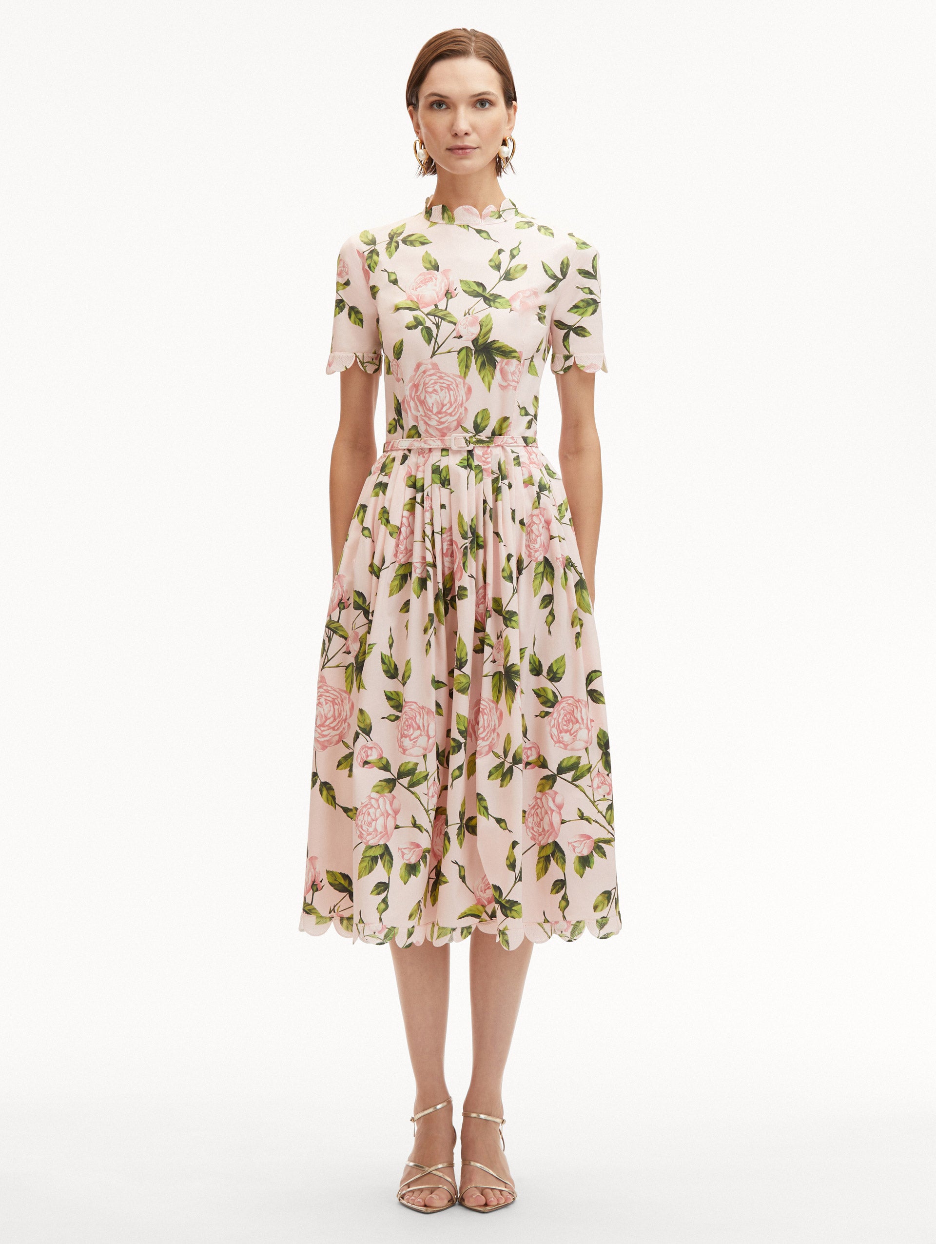 English Rose Cotton Poplin Dress - Floral Summer Dress for Women | Perfect for Garden Parties, Weddings & Brunch Dates