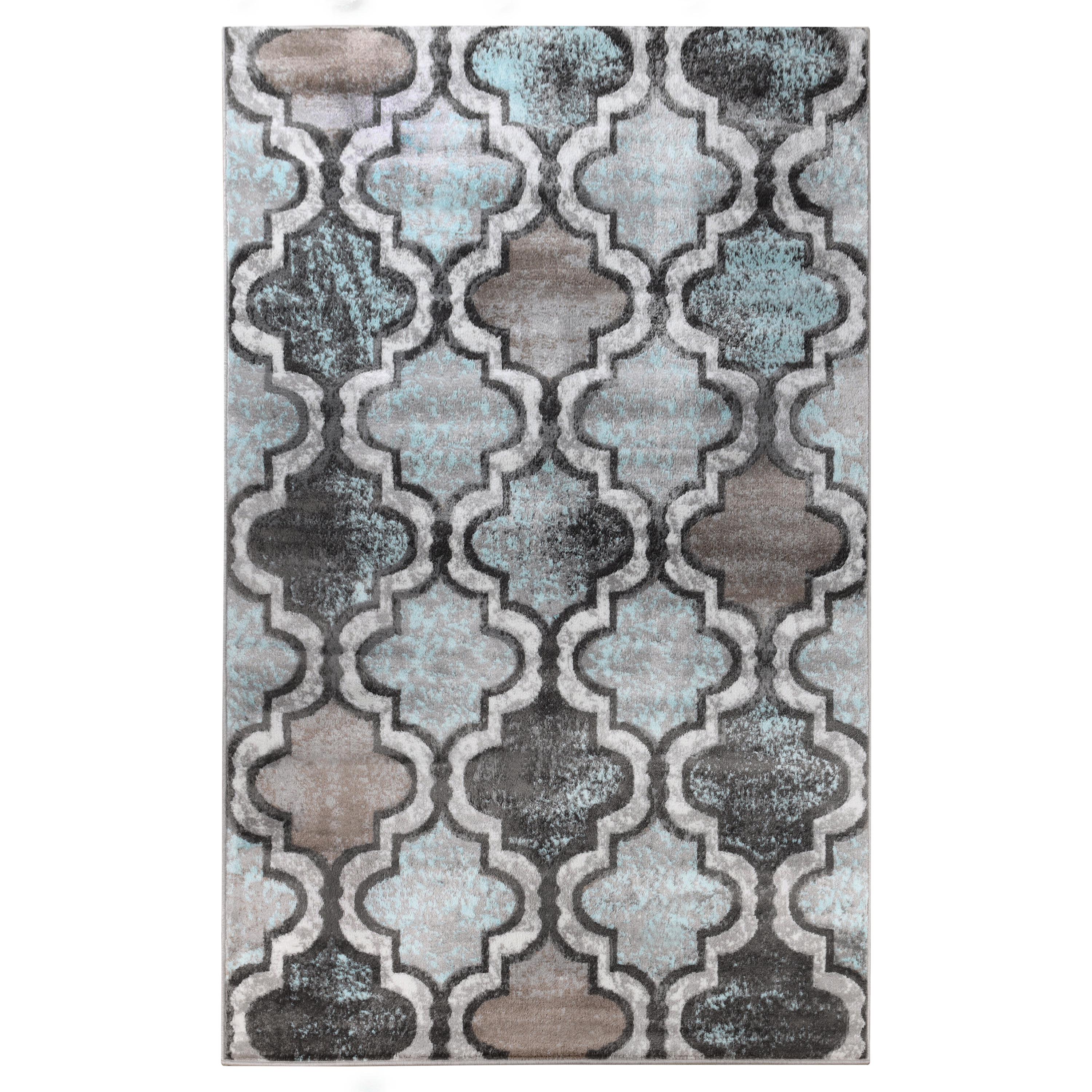 Viking Geometric Trellis Indoor Area Rug & Runner - Non-Slip Boho Chic Carpet for Living Room, Bedroom, Hallway - Perfect for Nordic Home Decor & Cozy Spaces