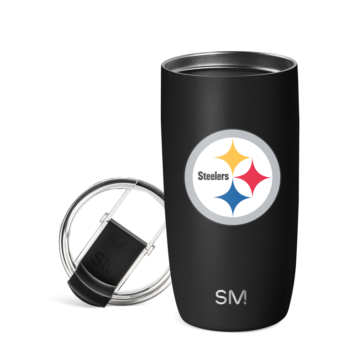 NFL Voyager Tumbler with Clear Flip Lid & Straw - 20oz Insulated Stainless Steel Travel Mug for Hot & Cold Drinks - Perfect for Football Games, Tailgating & Outdoor Activities