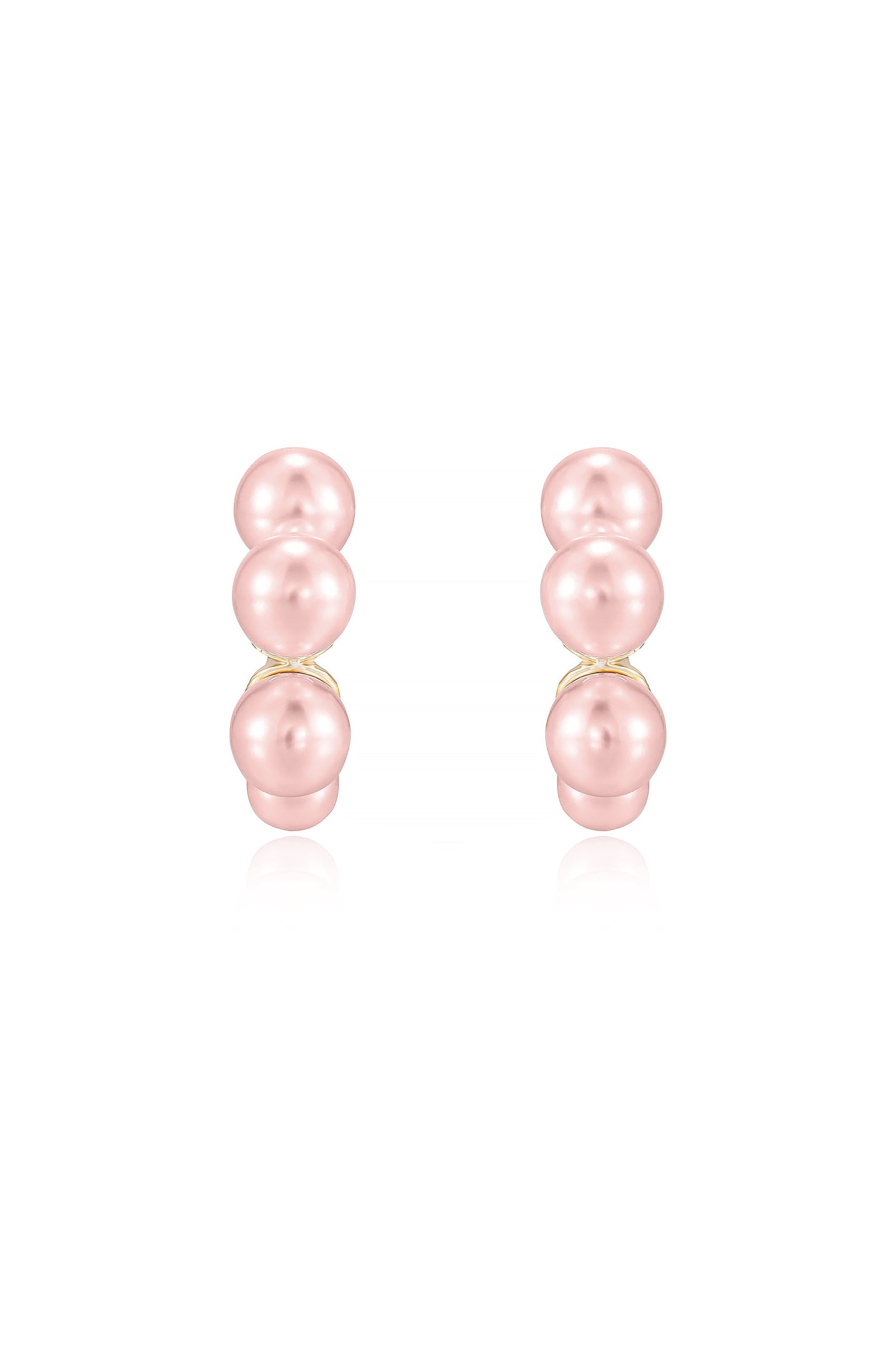 Five Pearls Hoop Earrings - Elegant Dangle Earrings for Women, 925 Sterling Silver Pearl Jewelry | Perfect for Weddings, Parties & Everyday Wear