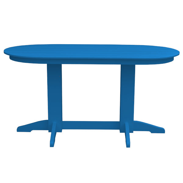 Modern Oval Counter Table for Kitchen & Bar - Stylish Dining & Entertaining Solution - Perfect for Breakfast Nook, Kitchen Island or Home Bar Setup