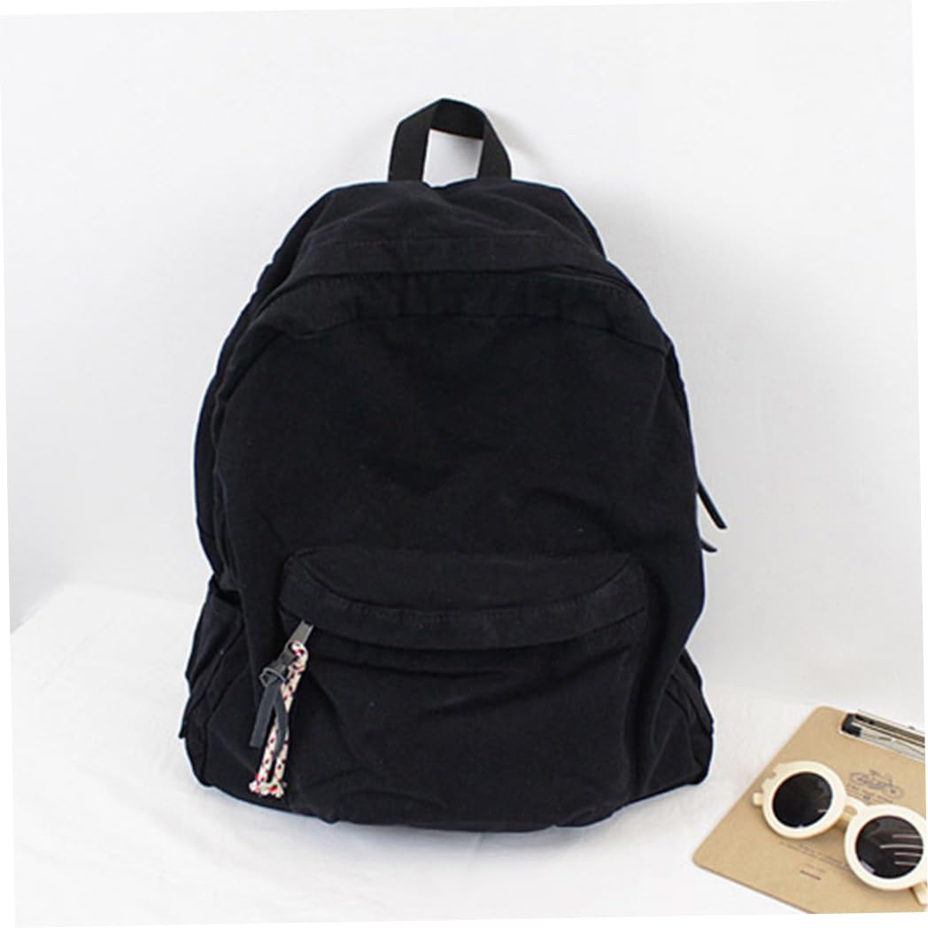 Stylish Unisex College Backpack for Students & Travel - Durable School Bookbag with Laptop Compartment - Perfect for Campus, Commuting & Outdoor Adventures (Black)