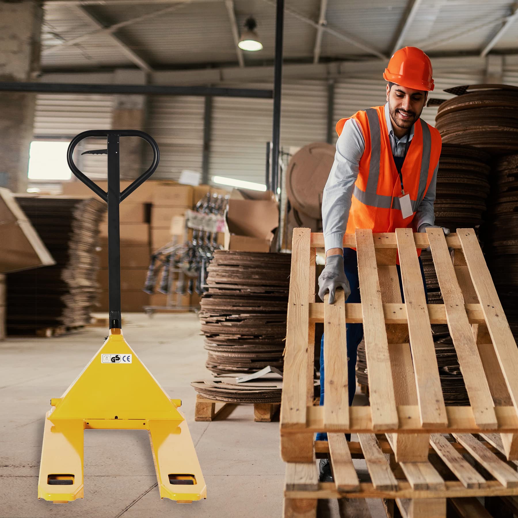 Heavy Duty Xilin Manual Pallet Jack - 5500Lbs Capacity Hand Pallet Truck with 48