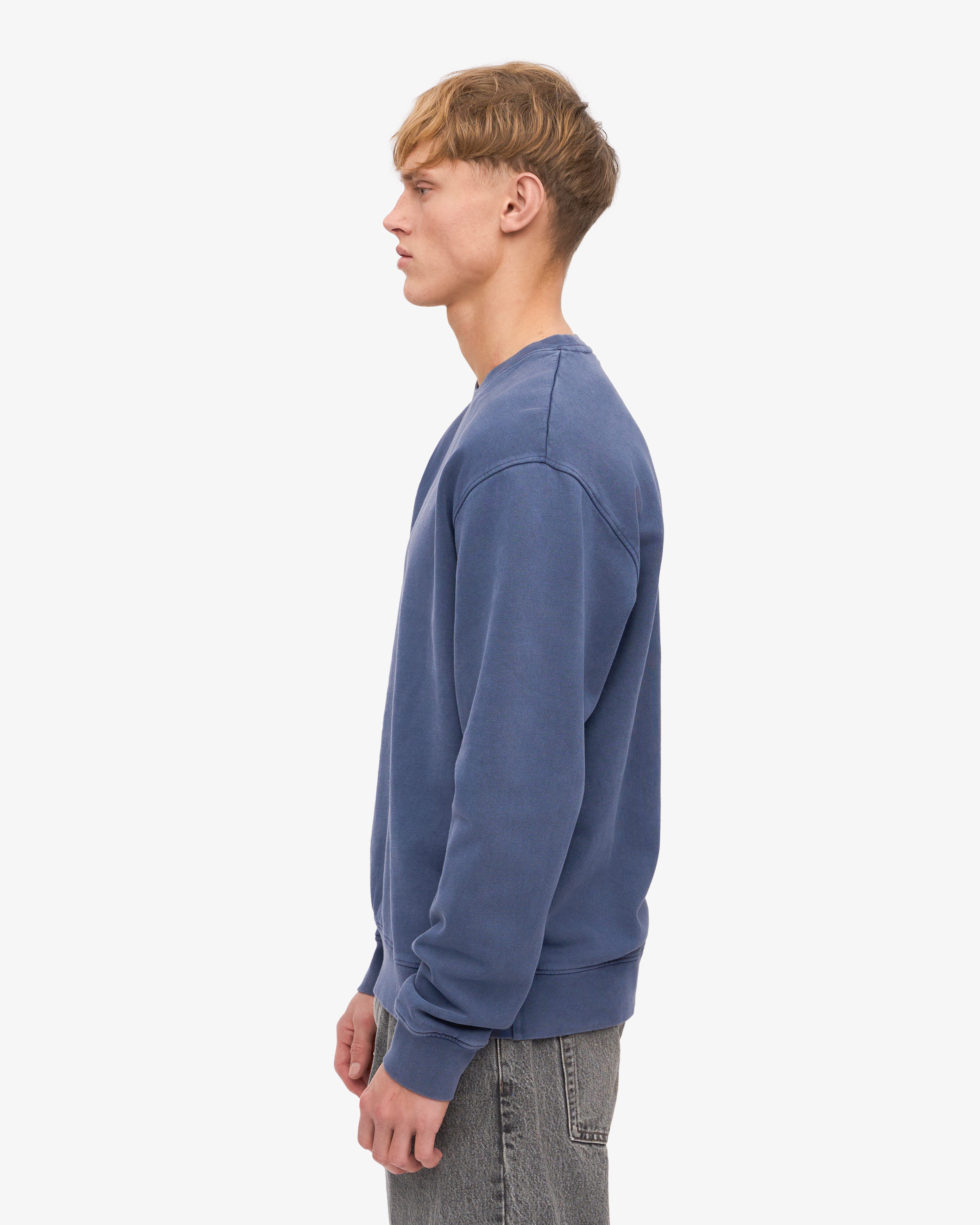 Classic Organic Cotton Crew Neck T-Shirt for Men - Soft & Comfortable Neptune Blue Tee - Perfect for Casual Wear, Gym & Everyday Outfits