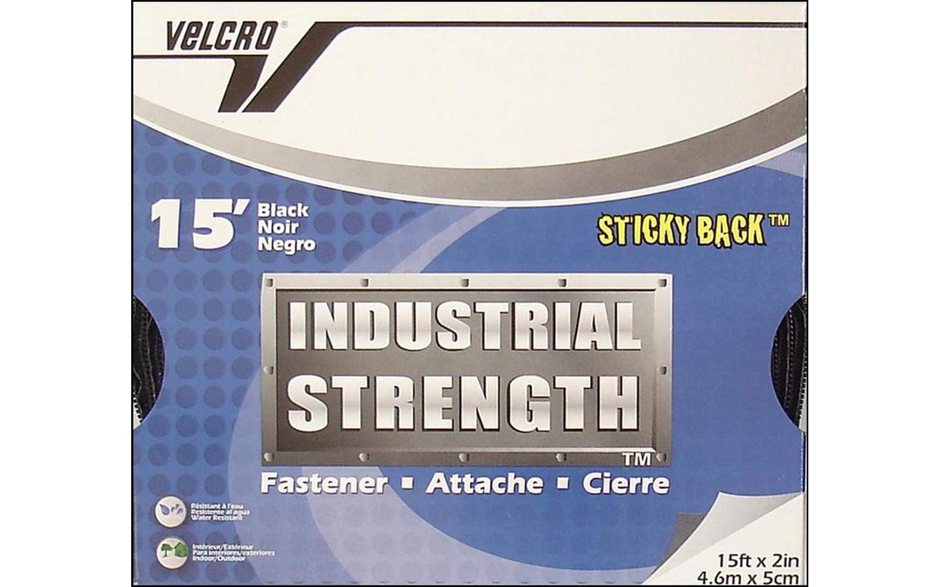 Velcro Water Resistant Adhesive Backing Hook & Loop Tape - Strong Sticky Fastener for DIY Projects, Crafts, and Home Organization - Perfect for Securing Rugs, Cable Management, and Wall Decor