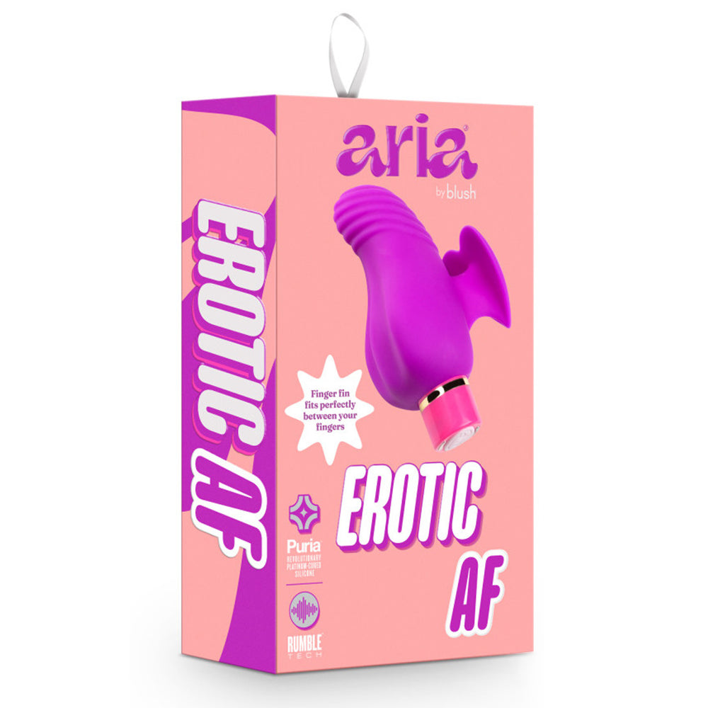 Aria Erotic AF Ergonomic Heart Finger Vibrator - Waterproof & Rechargeable for Sensual Pleasure - Perfect for Couples, Solo Play & Travel