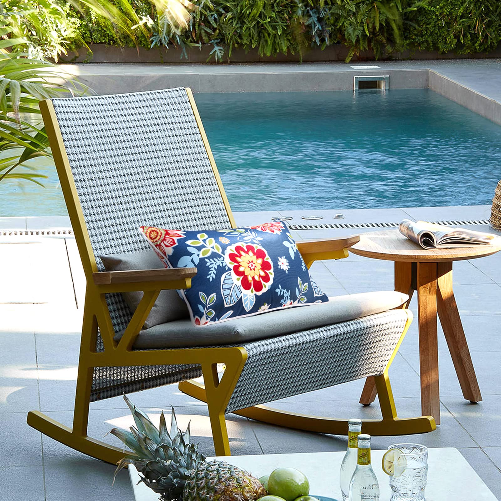 JMGBird Waterproof Outdoor Pillows Set of 2 - 12×20 Inch Patio Throw Pillows with Insert, Weather-Resistant Lumbar Cushions for Garden, Poolside & Deck Furniture - Perfect for Outdoor Lounging & Relaxation
