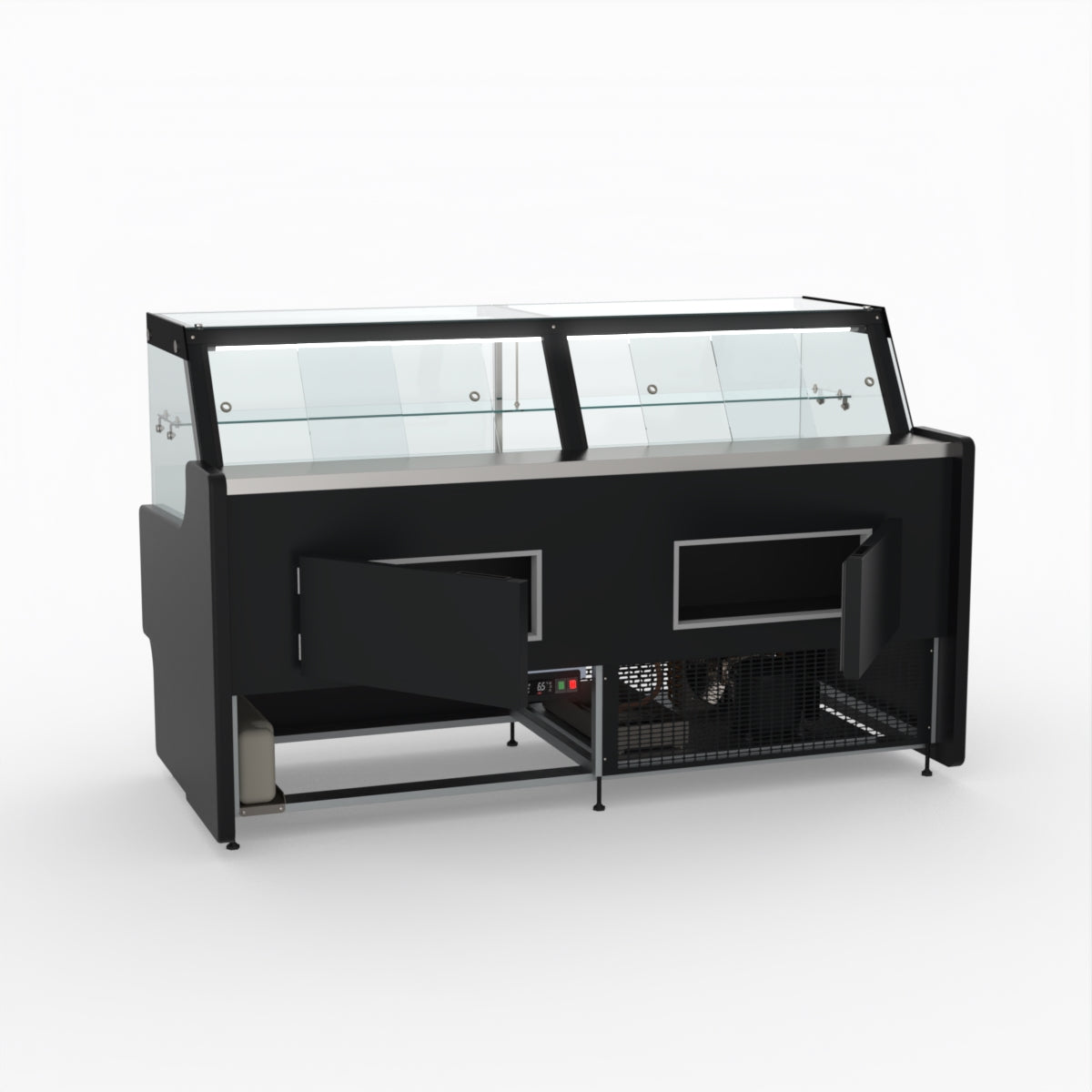 2 Meter AG Deli Showcase Glass Display Case - Perfect for Supermarkets, Delis & Bakeries to Showcase Fresh Food & Pastries