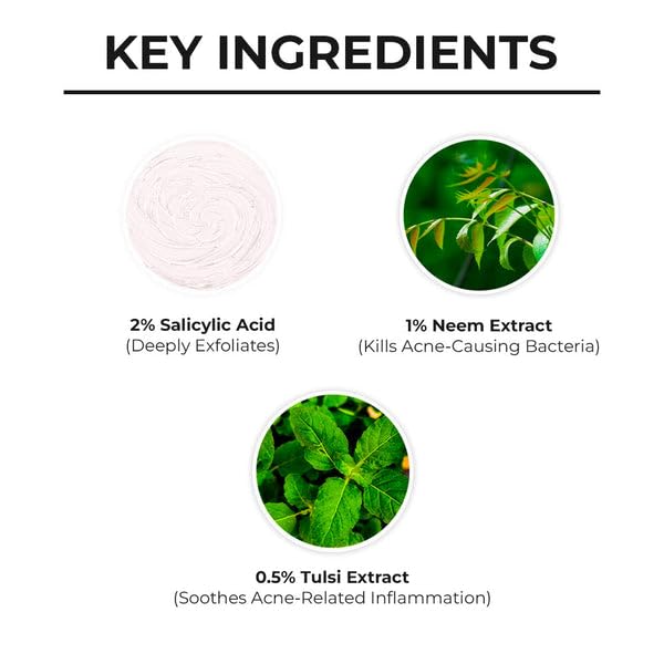 Dr. Sheth's Neem & Salicylic Acid Foaming Face Wash for Acne-Prone Skin | Exfoliating & Cleansing Facial Cleanser with Natural Ingredients | 100ml | Perfect for Daily Skincare Routine & Blemish Control