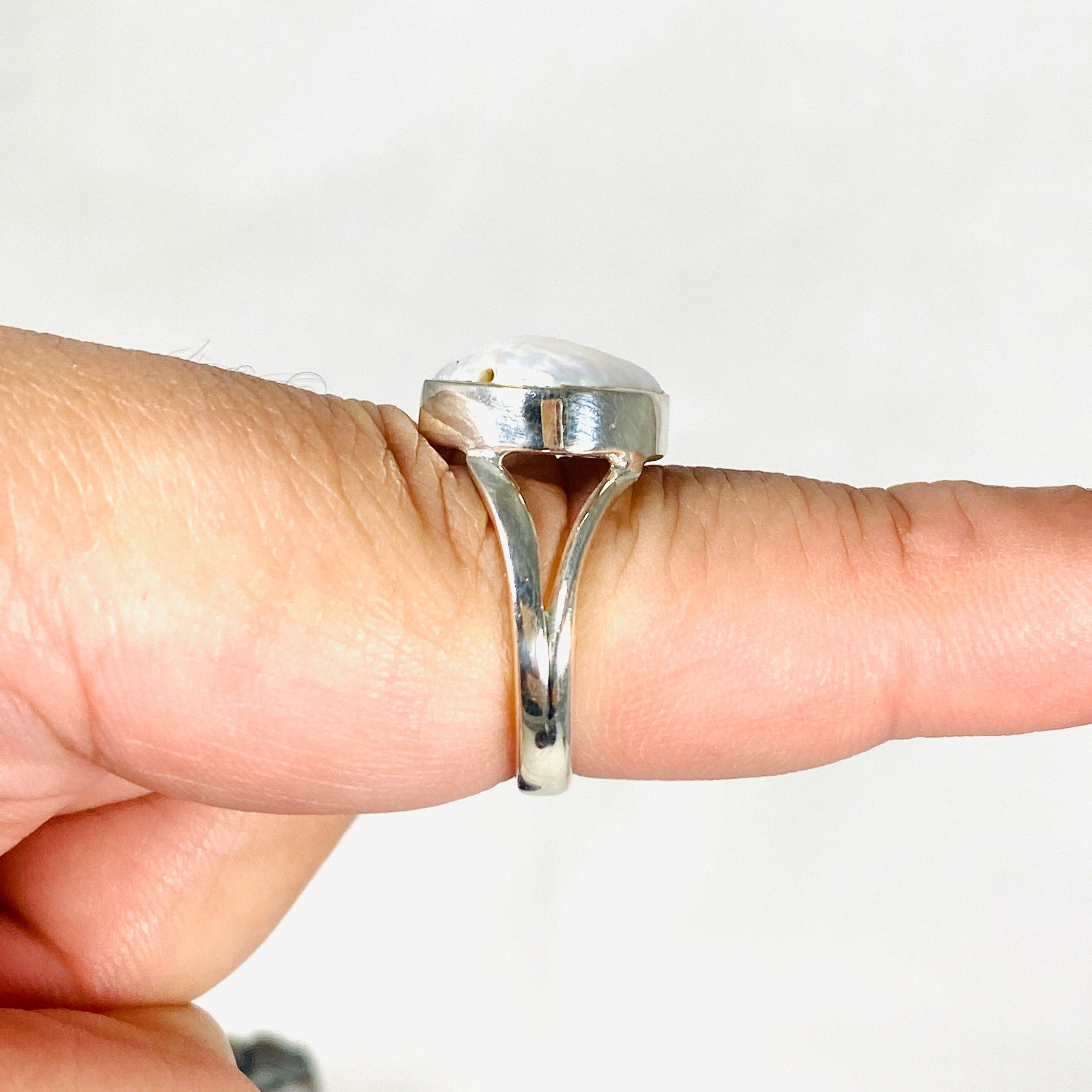 Elegant Pearl Ring Size 8 - KRGJ2931 for Women | Perfect for Weddings, Parties & Special Occasions