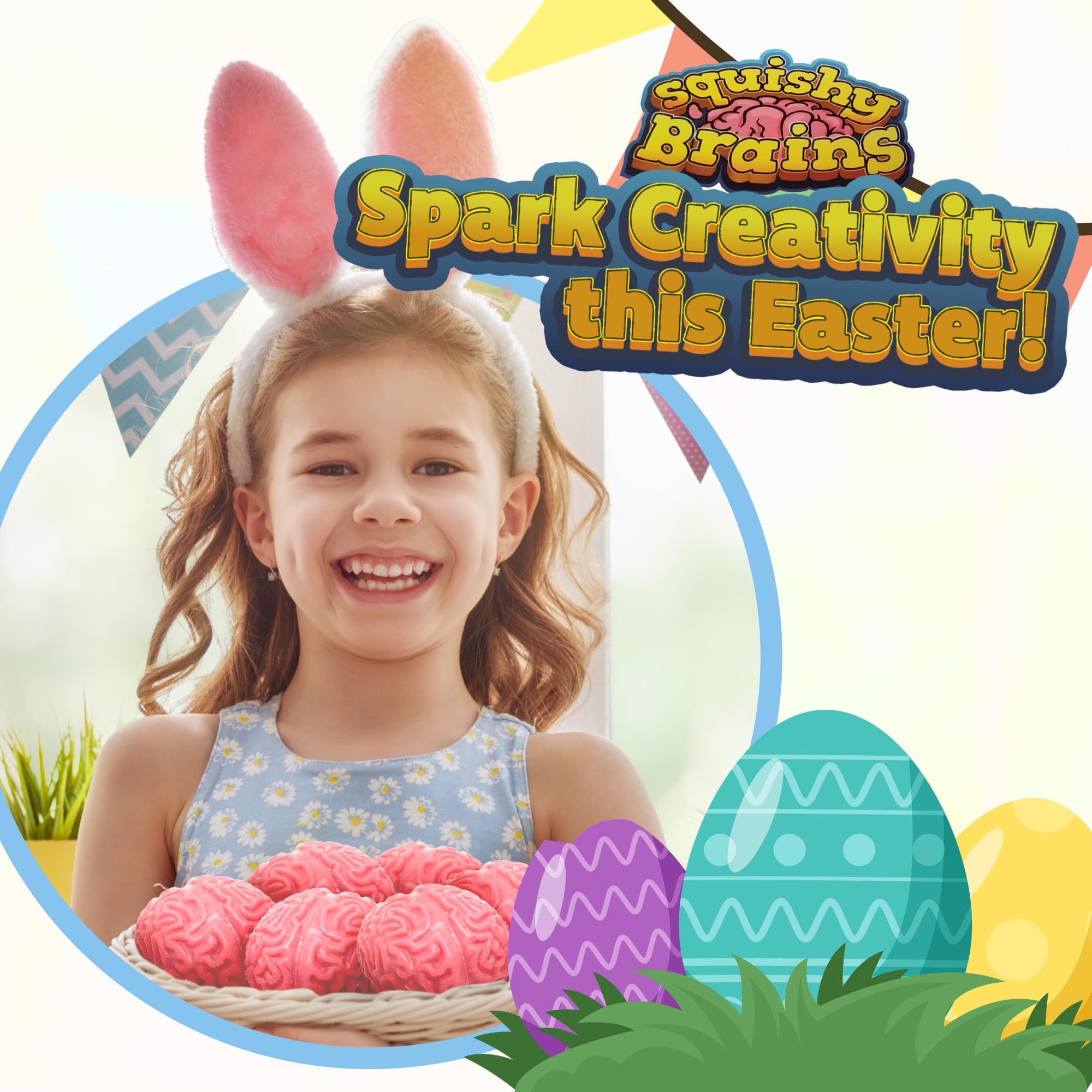 IPIDIPI Squishy Brain Fidget Toys - 3 Pack Stress Relief Sensory Balls for Kids & Adults | Easter Basket Stuffers, Classroom Rewards, Birthday Party Favors | Fun Anxiety Relief & Focus Aid for Office, School, Travel