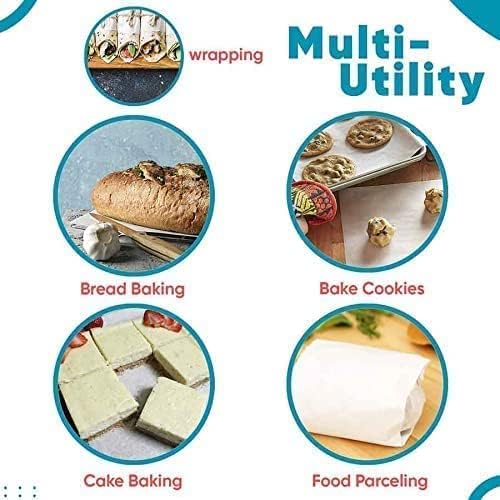 PEARSILK 500g Non-Stick Butter Paper Jumbo Roll for Baking - 100Meter Oven & Microwave Safe Parchment Paper for Cakes, Cookies & Food Wrapping (Pack of 1) | Ideal for Home Baking, Pastry Shops & Restaurant Use