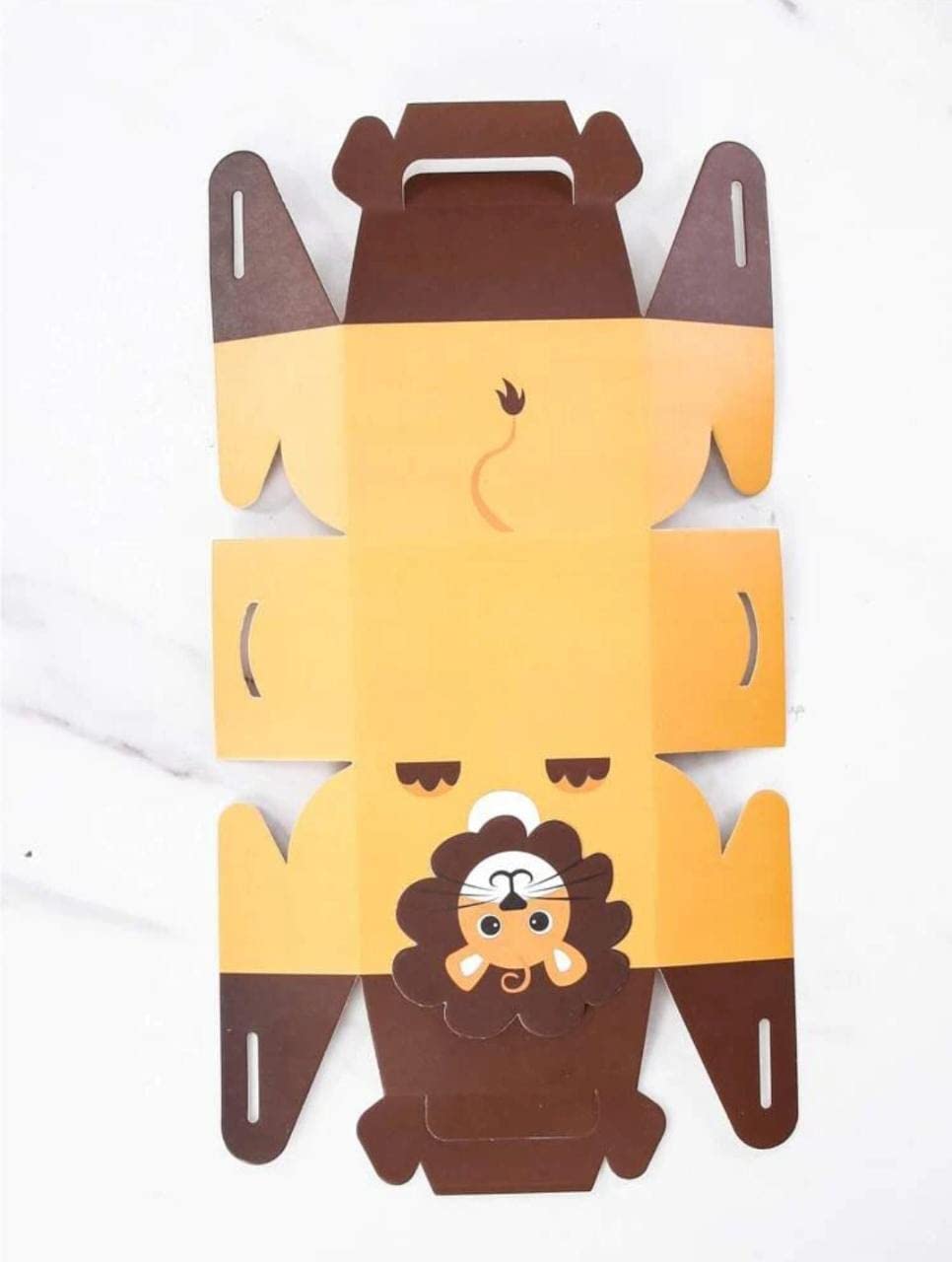 20-Piece Lion Printed Decorative Folding Storage Box Set - Perfect for Kids Birthday Gifts, Party Favors, Chocolate & Dry Fruit Packaging - Reusable Cardboard Gift Boxes for Home Organization & Party Decor