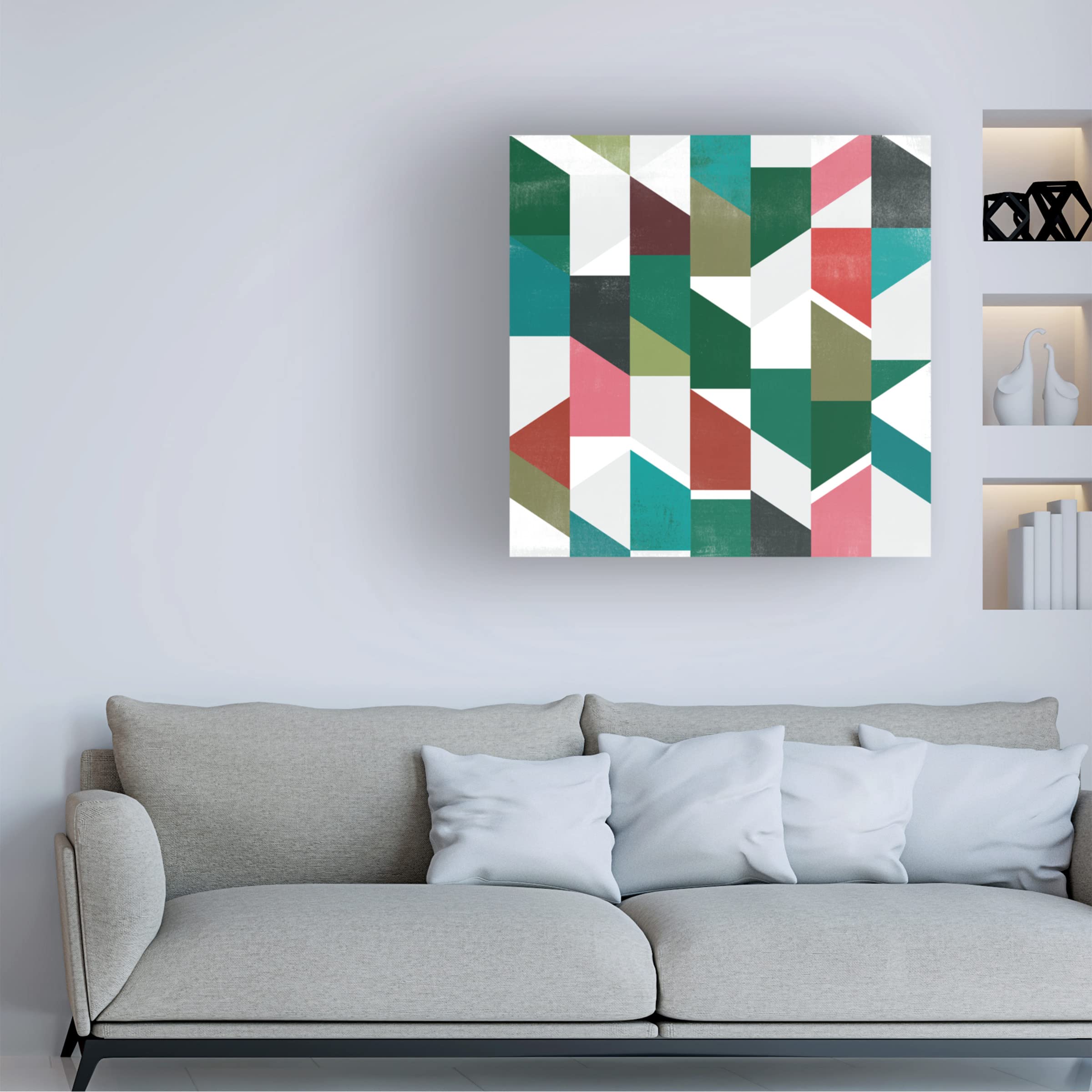 Trademark Fine Art 'Rainbow Prism V' Canvas Wall Art by June Erica Vess - Modern Abstract Painting for Living Room, Bedroom & Office Decor