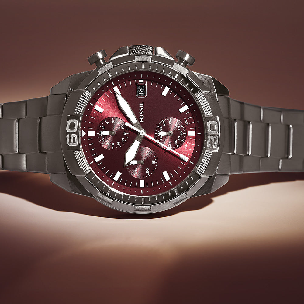Fossil Bronson FS6017 Men's Chronograph Watch - Stylish Casual & Dress Watch for Everyday Wear